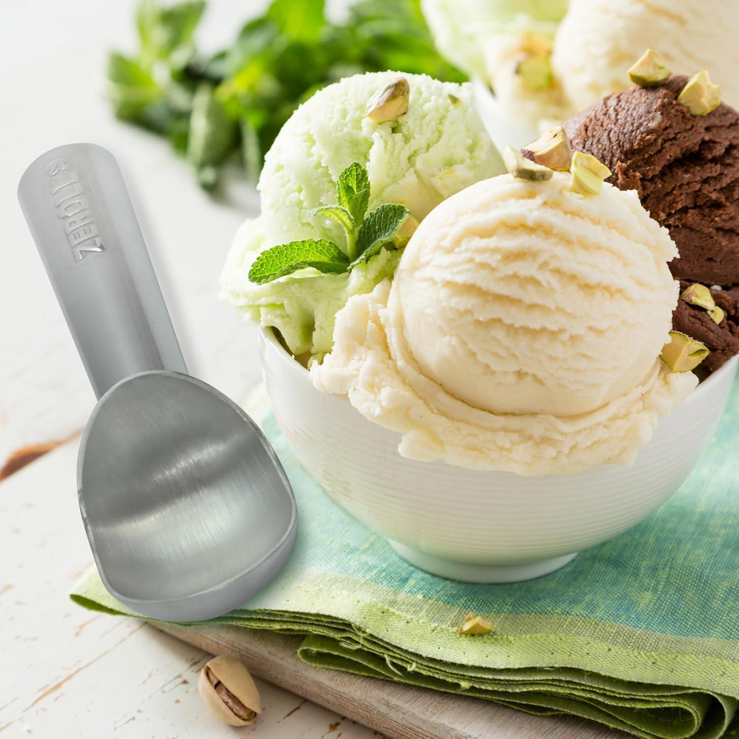 Silver Aluminum 3 oz Non-stick Ice Cream Scoop