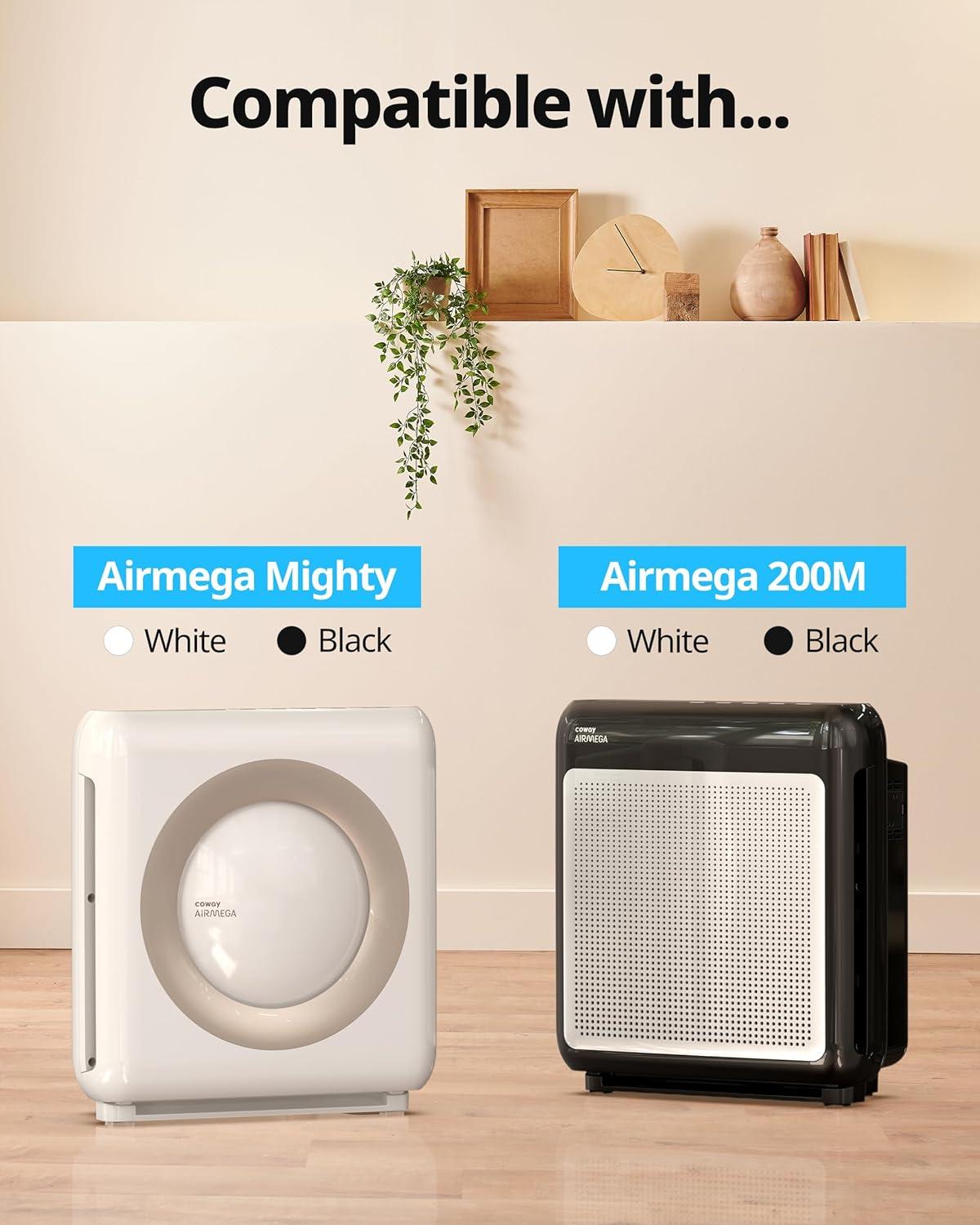 Coway Replacement True HEPA Filter Set for Airmega 1512HH Series: Captures Smoke, Pollen, Dust, Gases, Compatible with AP-1512HH