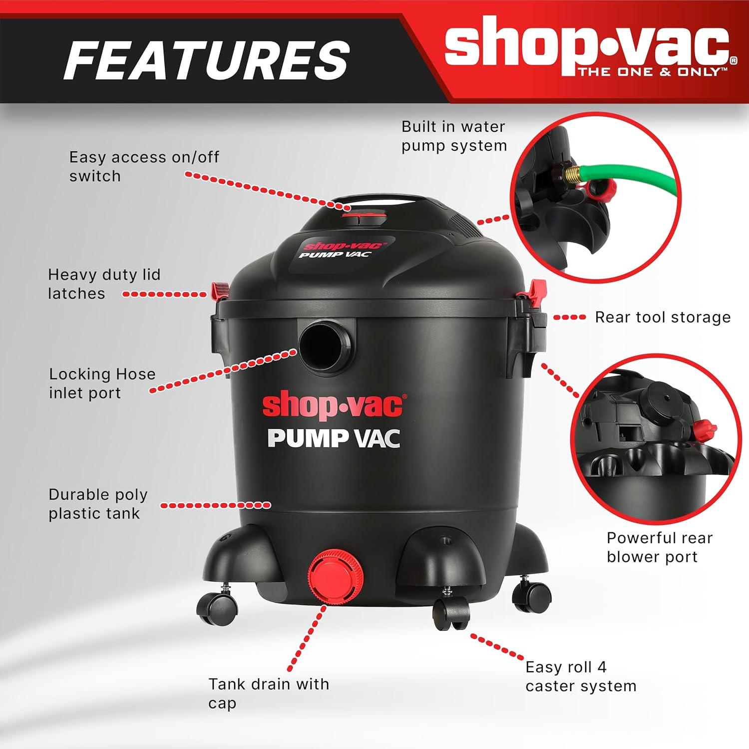 Shop-Vac 12 Gallon 5.0PHP Wet Dry Pump Vacuum