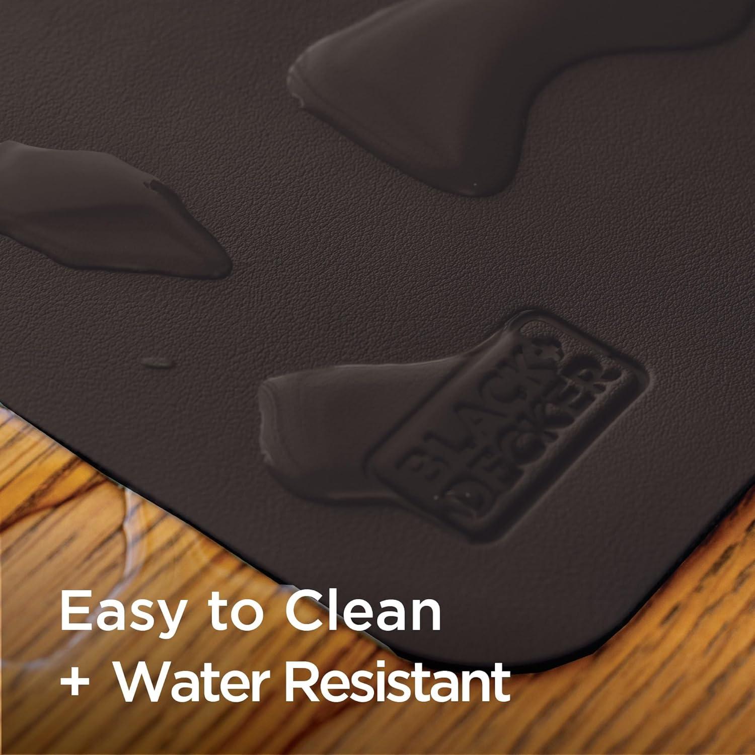 Black+Decker Faux Leather Desk Mat for Keyboard and Mouse - Protective Desk Decor - Gaming, Work from Home, Office Accessory