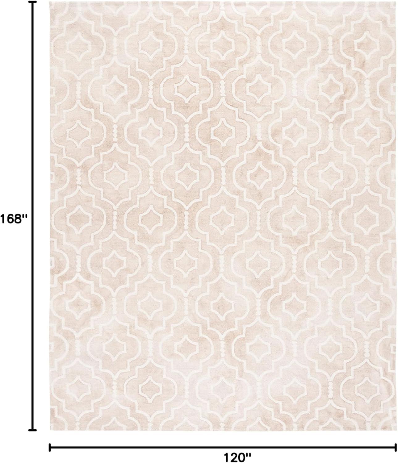 SAFAVIEH Dip Dye Lairos Overdyed Geometric Area Rug, Beige/Ivory, 10' x 14'