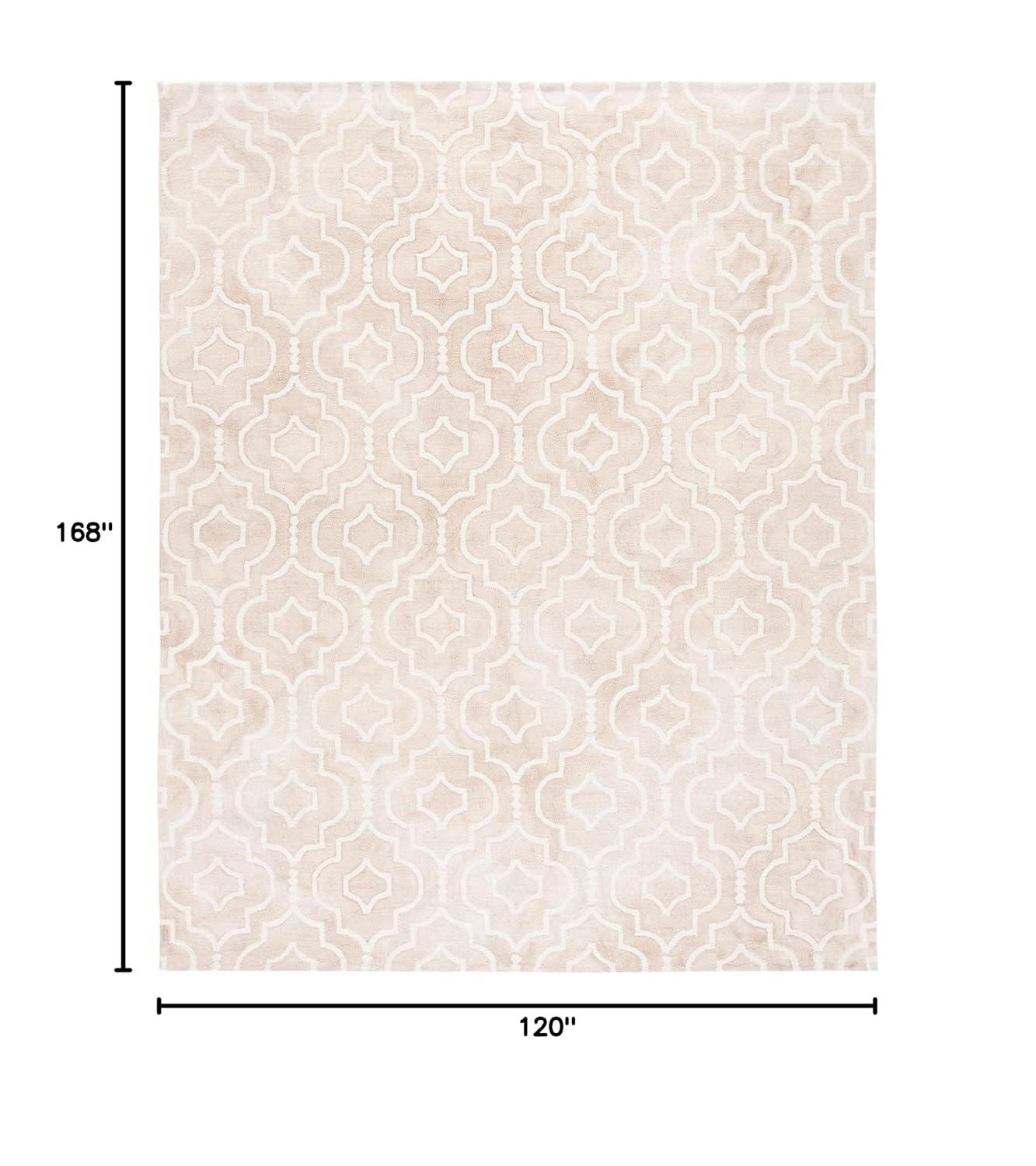 SAFAVIEH Dip Dye Lairos Overdyed Geometric Area Rug, Beige/Ivory, 10' x 14'