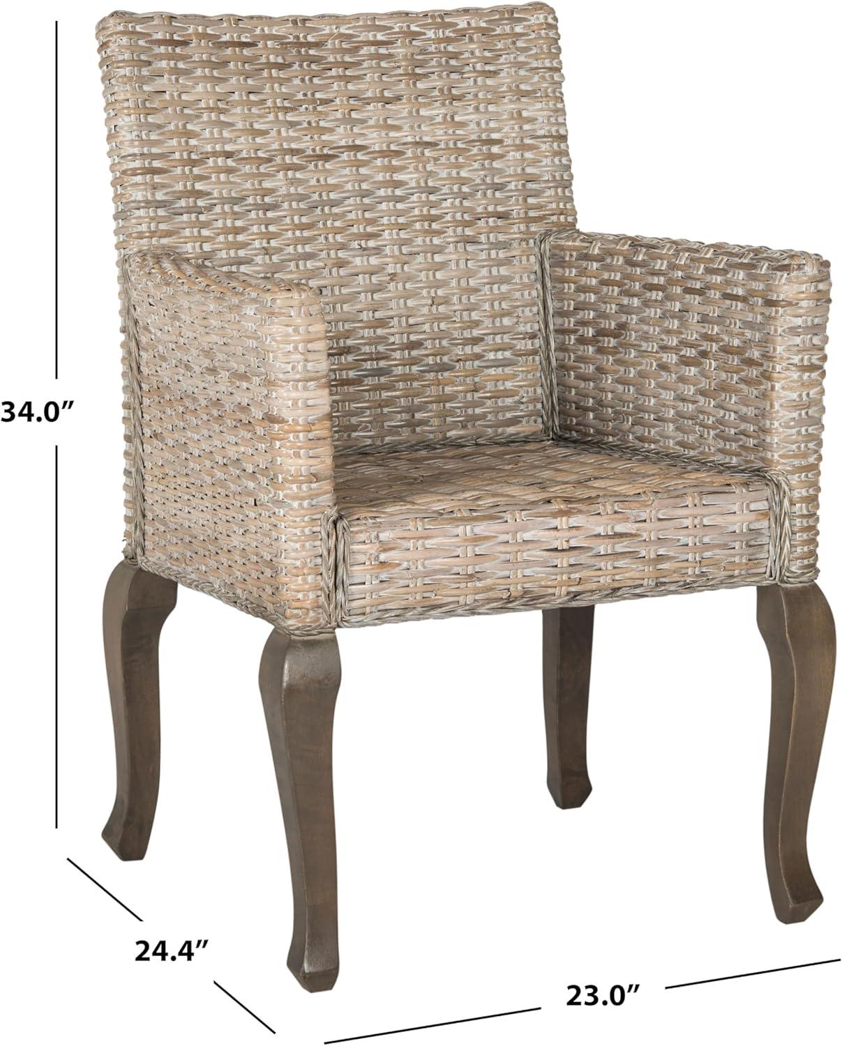 Armando 18''H Wicker Dining Chair (Set of 2)  - Safavieh