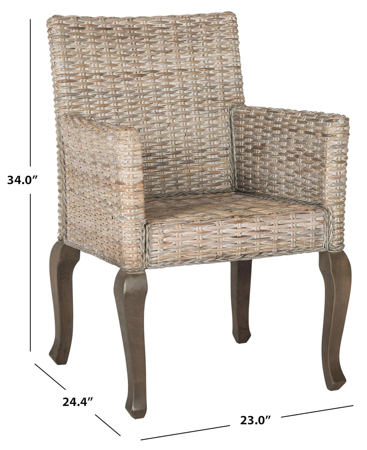 Armando 18" H Dining Chair (Set of 2) - SEA8019 - White Washed - Safavieh