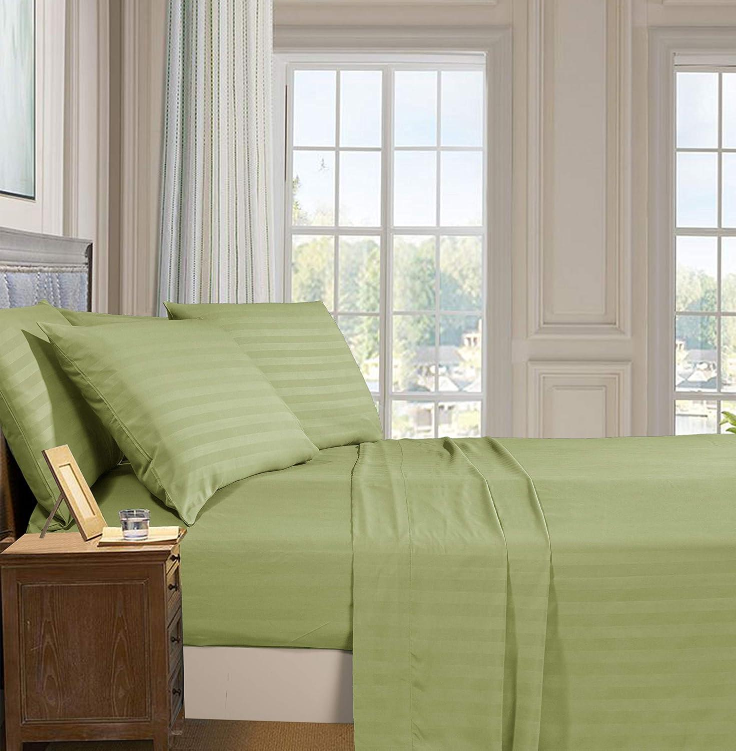 Microfiber Percale Striped Sheet Set