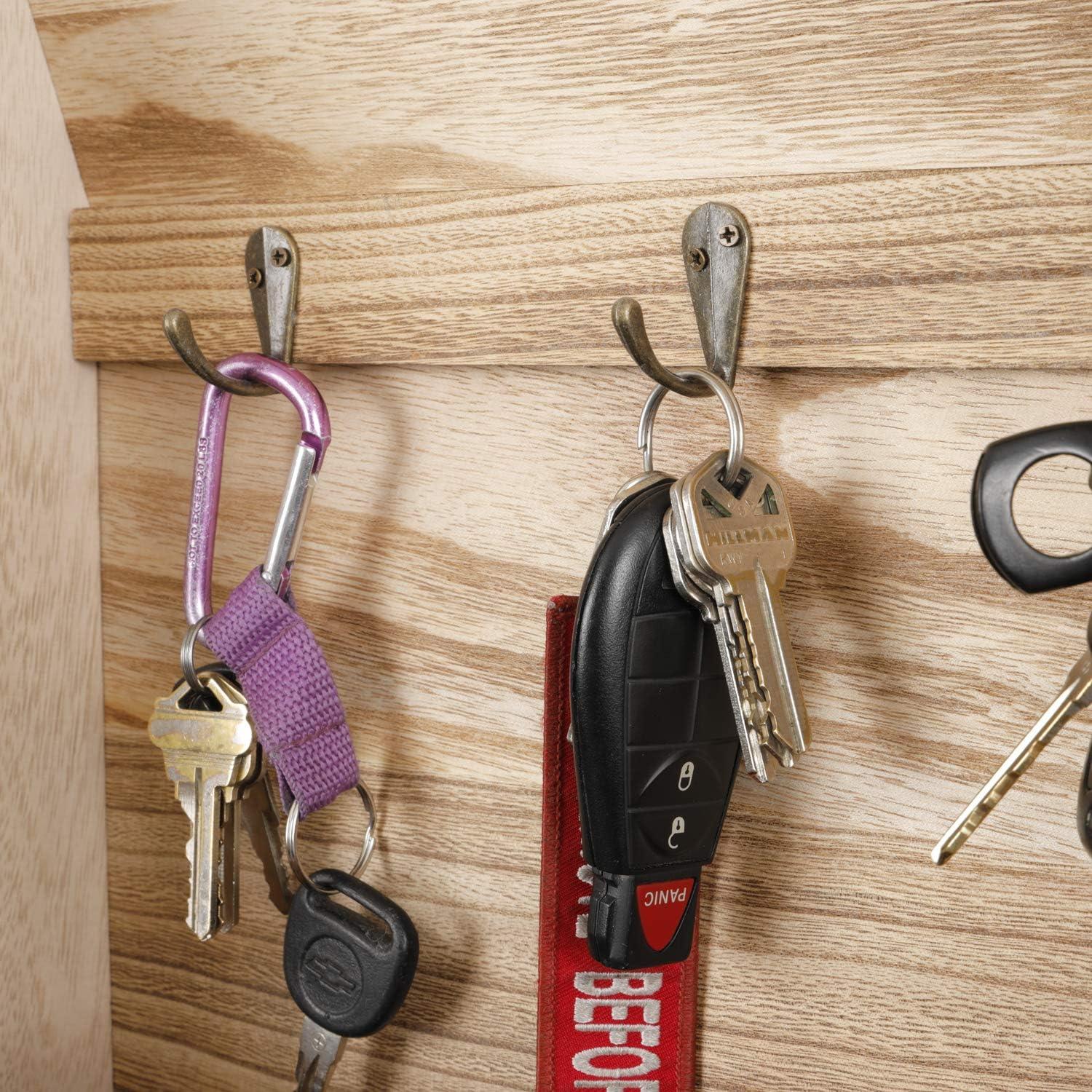 Natural Wood Barn Door Wall Organizer with Corkboard