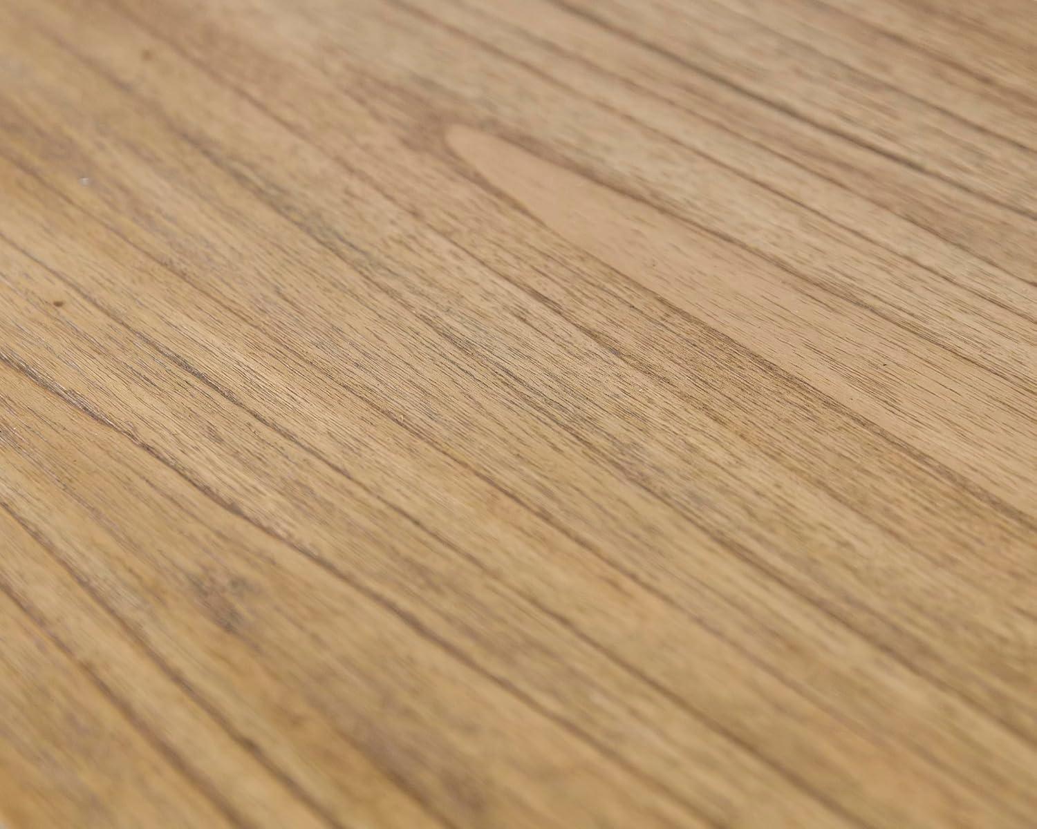 Coastal Wood Rectangular Kitchen Table with Six Chairs Dining Table Brown