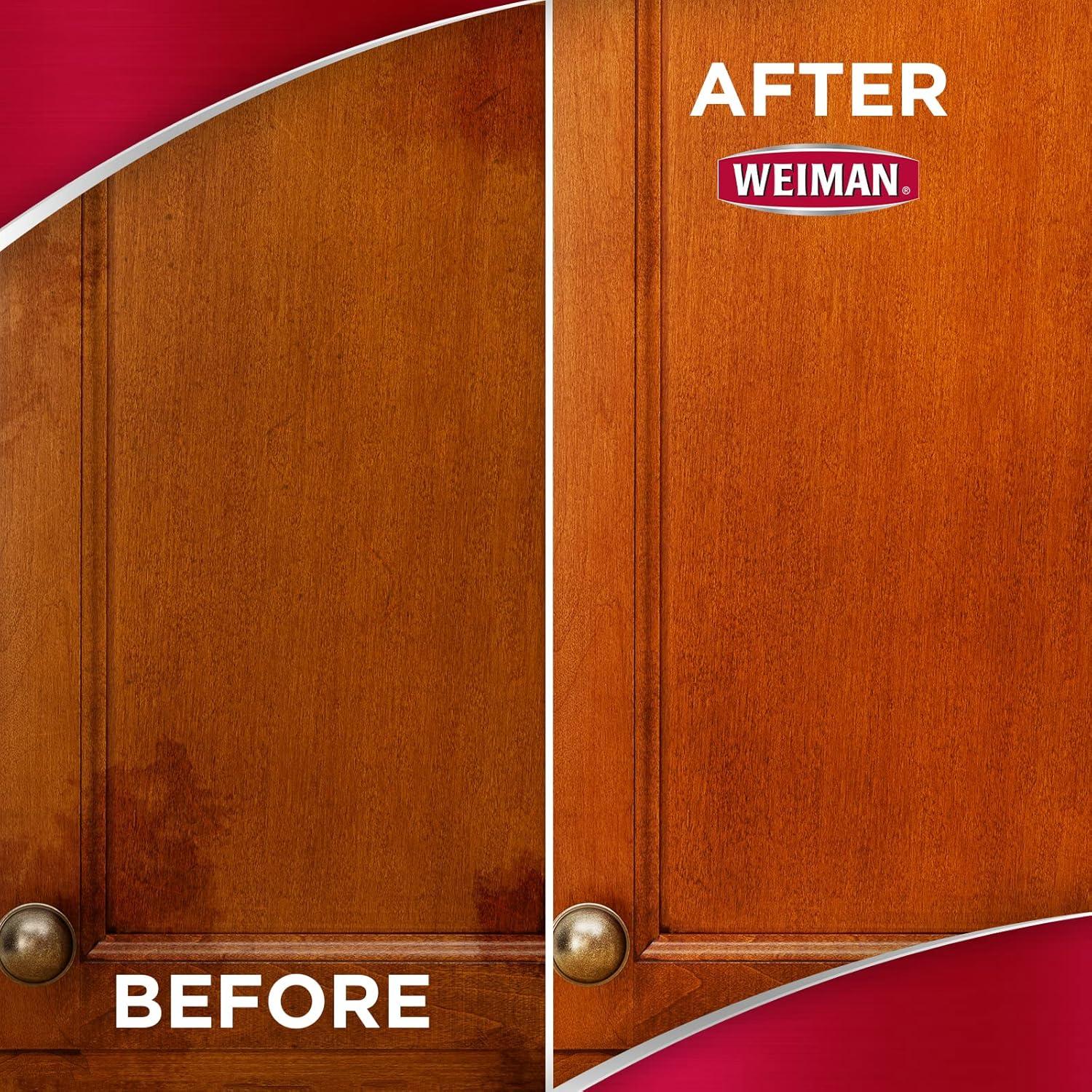 Weiman Liquid Wood Cleaner & Polish, Almond Scent, 16 Fluid Ounce, 2 Count w/ Microfiber Towel