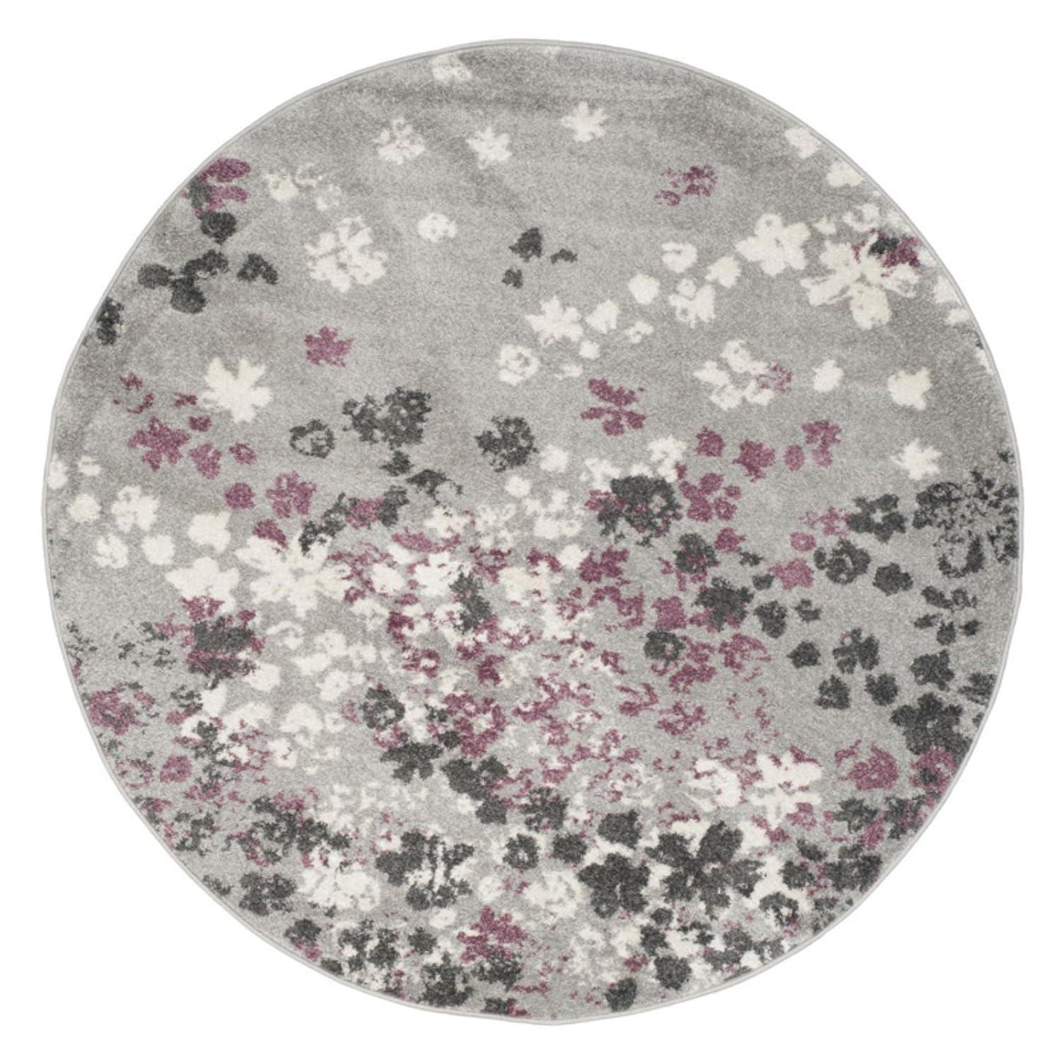 Adirondack ADR115 Machine Made Indoor Area Rug - Light Grey/Purple - 8'x8' - Safavieh