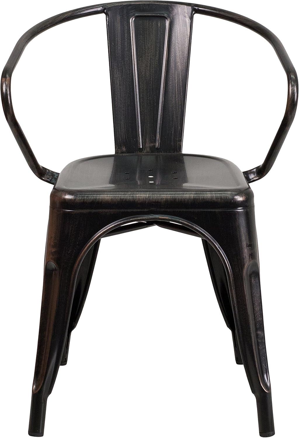 Hucheson Metal Indoor-Outdoor Chair with Arms