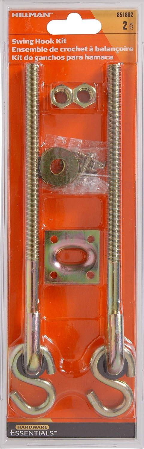 Hillman 851862 Zinc & Yellow Dichromate Swing Hook Kit