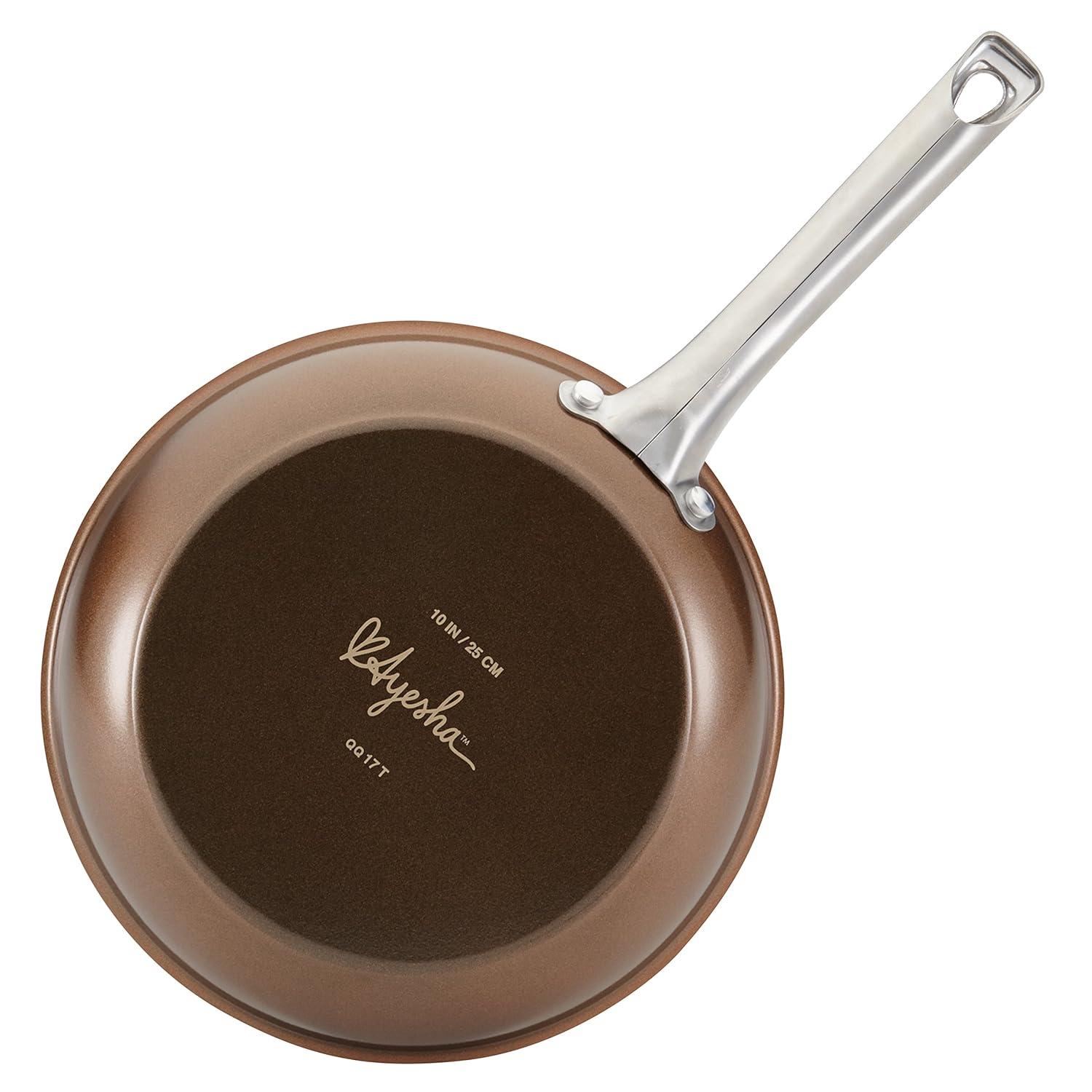 Ayesha Curry Home Collection Nonstick Frying Pan / Fry Pan / Skillet - 10 Inch, Brown