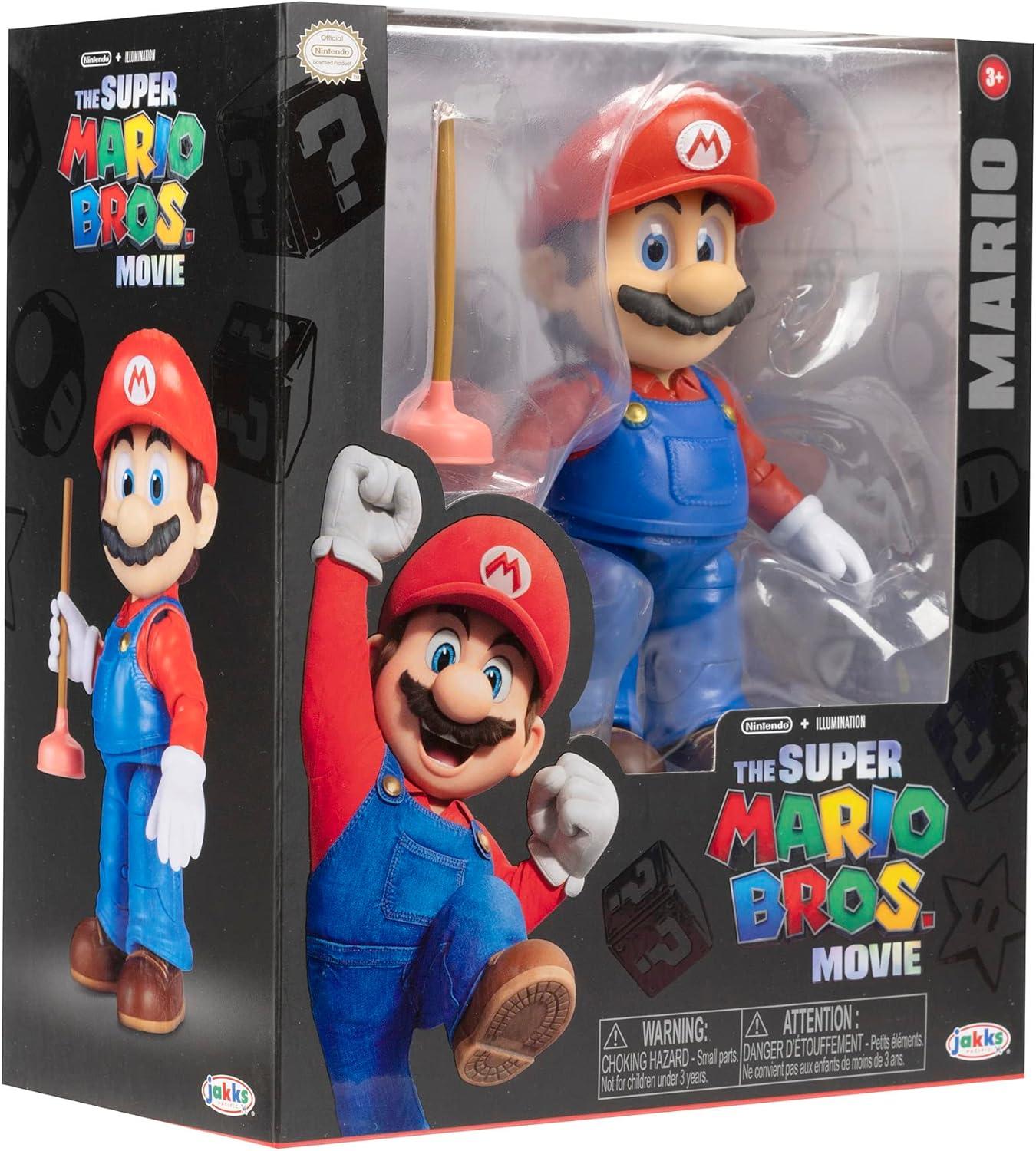 Nintendo The Super Mario Bros. Movie Mario Figure with Plunger Accessory