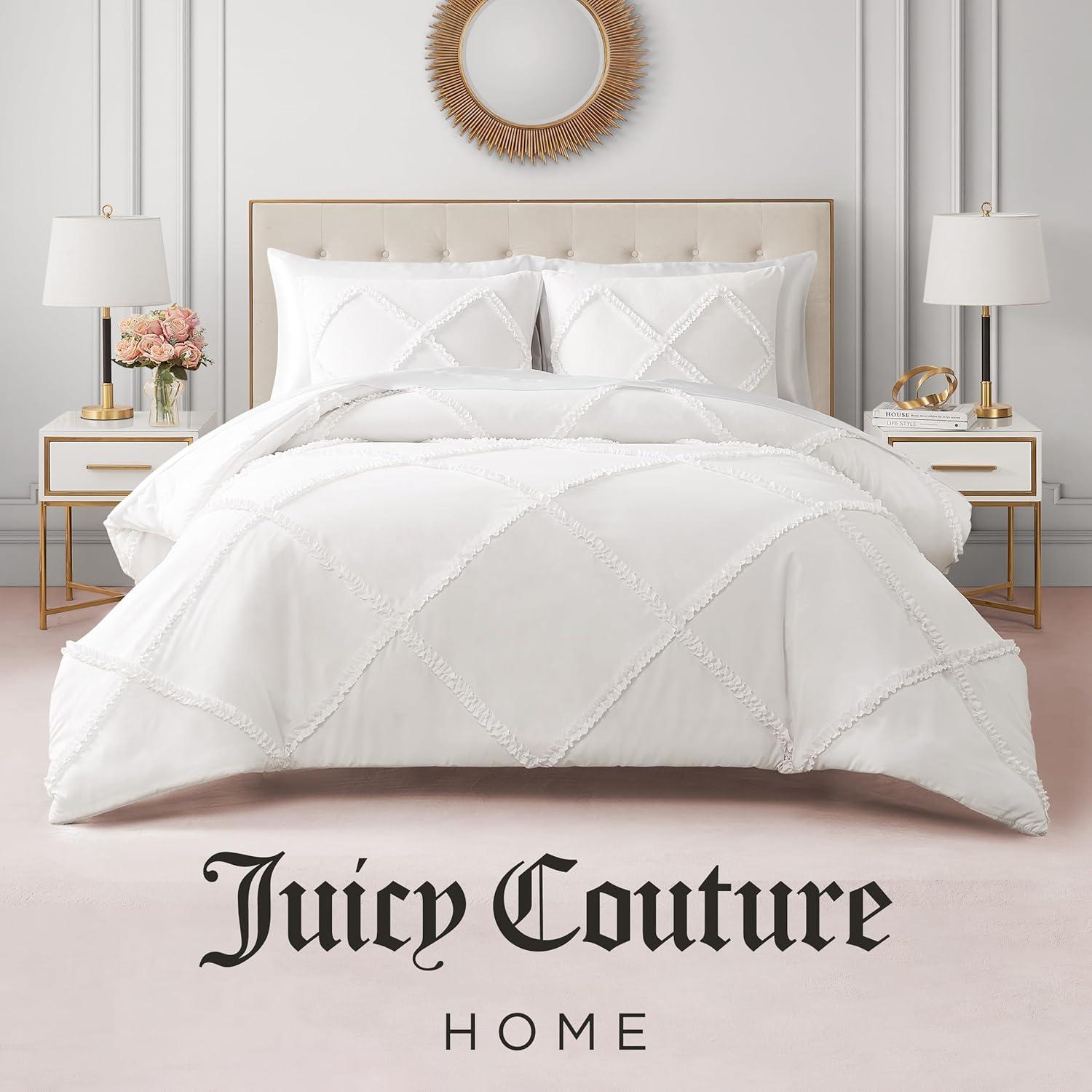 Juicy Couture Juicy Couture Diamond Ruffle Reversible Comforter & Shams Bedding Sets
