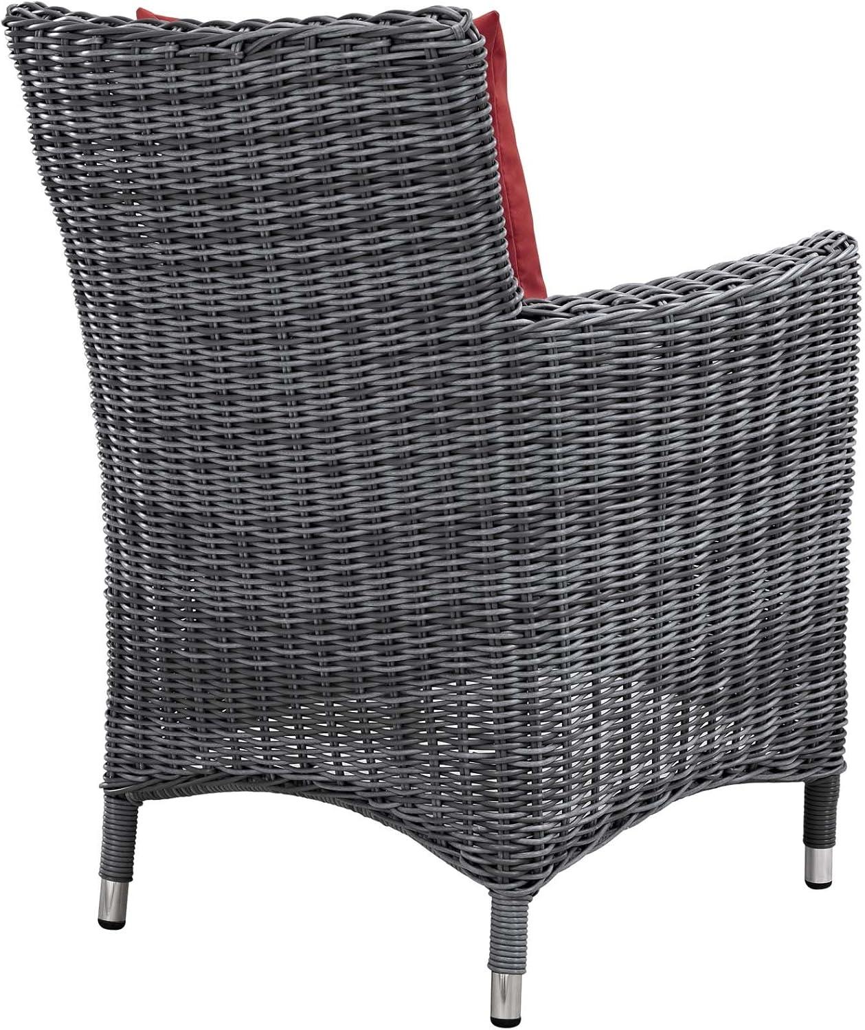 Modway Summon Wicker Rattan Outdoor Patio Dining Armchair