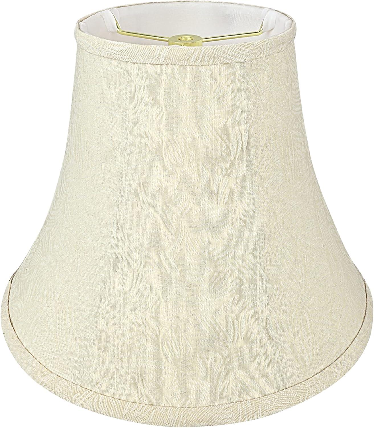 Aspen Creative 30167 Transitional Bell Shape Spider Construction Lamp Shade in Beige, 12" wide (6" x 12" x 9-1/2")