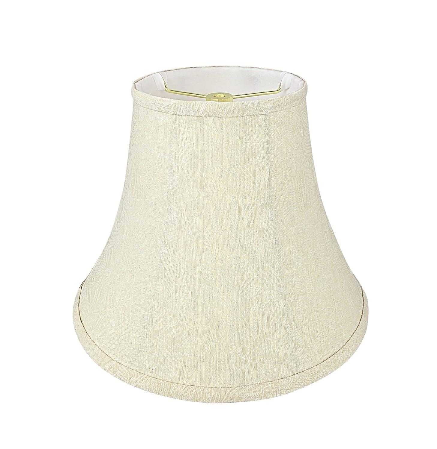 Aspen Creative 30167 Transitional Bell Shape Spider Construction Lamp Shade in Beige, 12" wide (6" x 12" x 9-1/2")