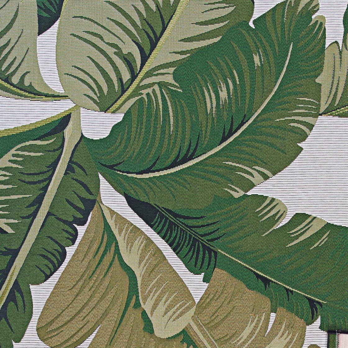 Couristan Dolce Palm Lily Indoor / Outdoor Area Rug, Hunter Green-Ivory, 4' x 5'10"