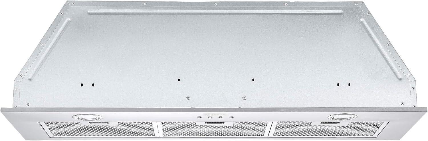 Ancona 36-Inch Stainless Steel Built-In Range Hood with LED Lights