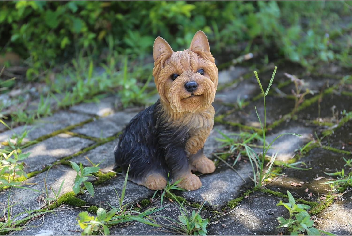 Hi-Line Gift Ltd. Sitting Yorkshire Terrier Dog Statue