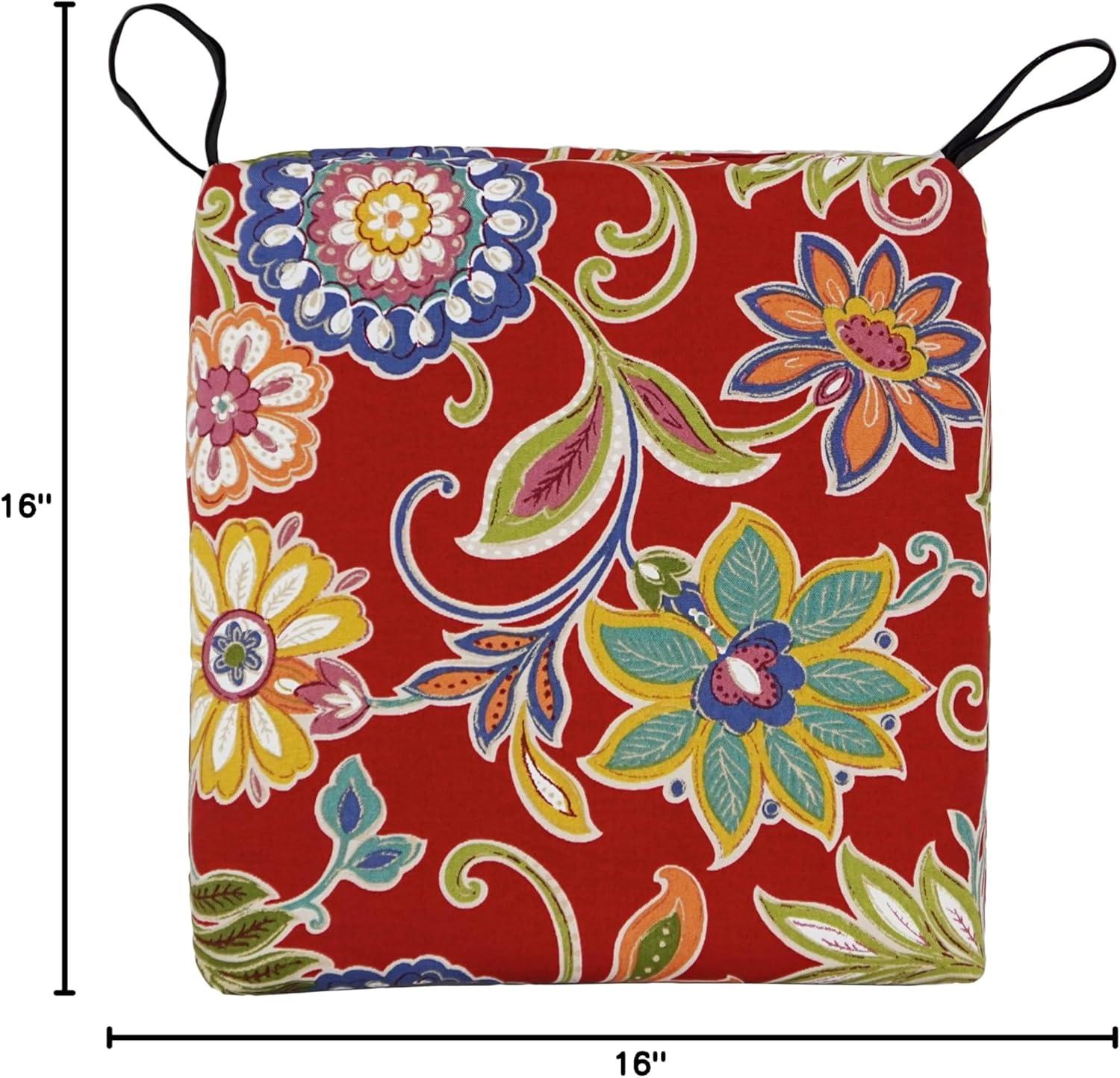 Blazing Needles Set of 4 Outdoor Chair Cushions, Alenia Pompeii