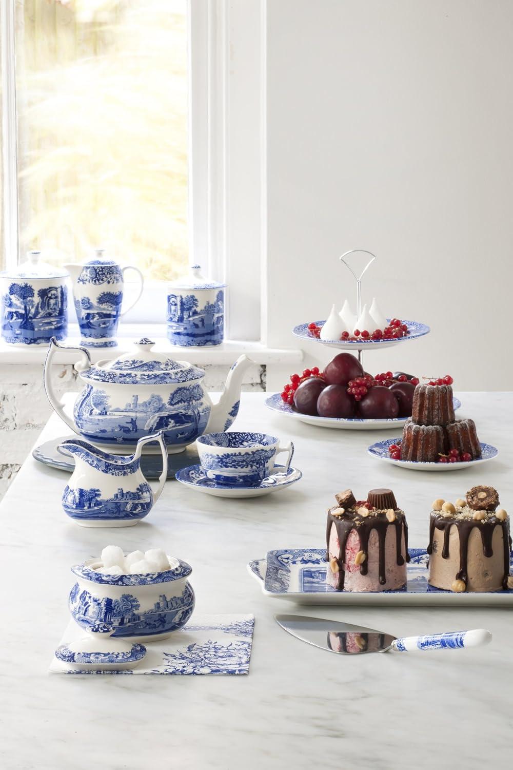 Spode Blue Italian Teacup & Saucer