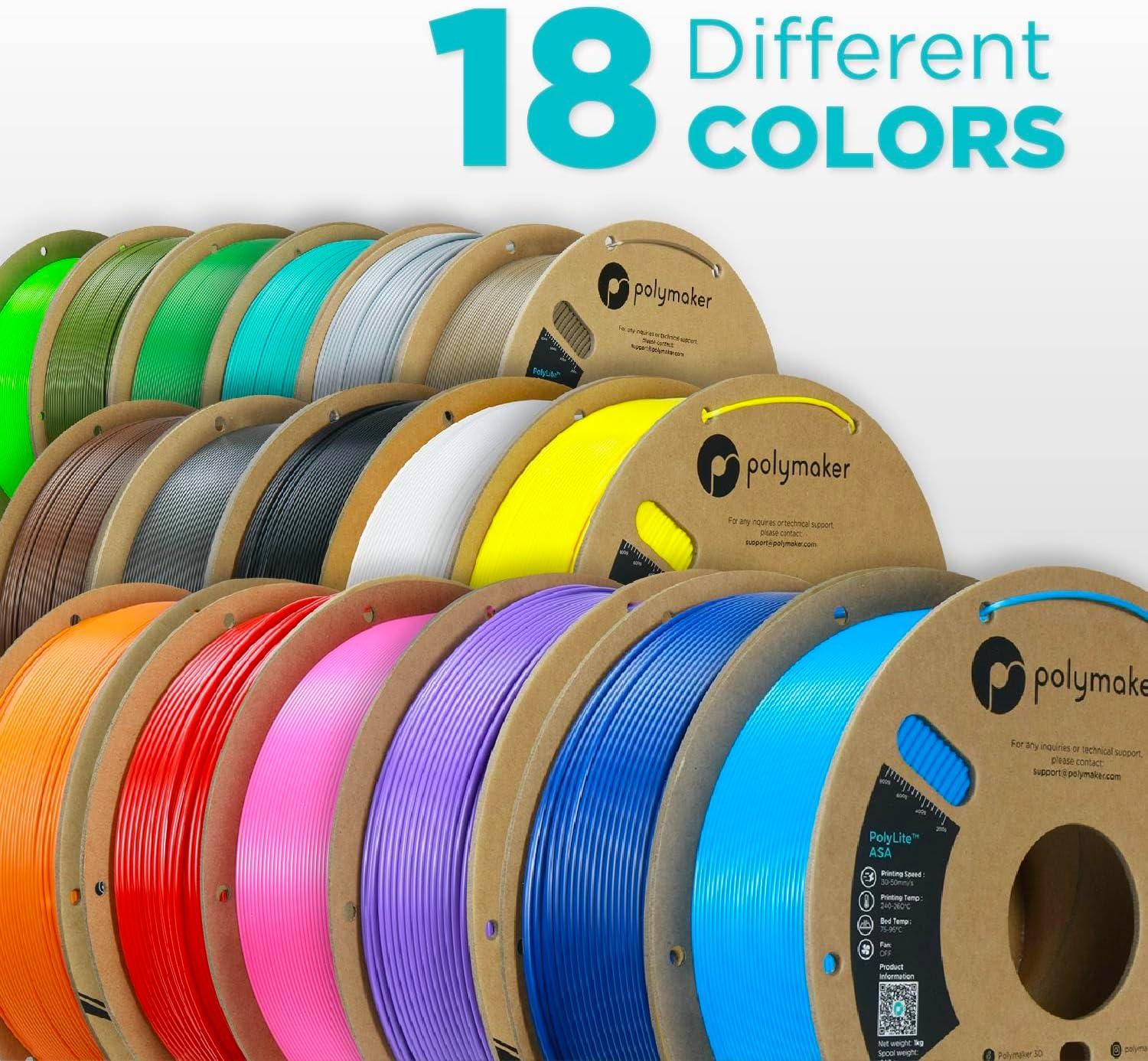 Polymaker ASA Filament 1.75mm Army Brown, 1kg ASA 3D Printing Filament, Heat & Weather Resistant - ASA 3D Printer Filament Perfect for Printing Outdoor Functional Parts