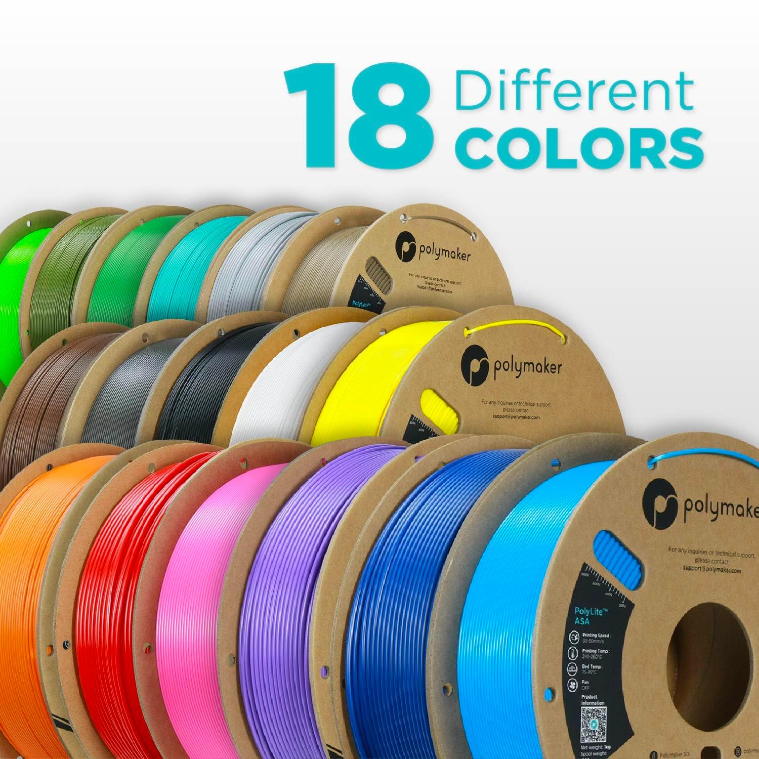 Polymaker ASA Filament 1.75mm Army Brown, 1kg ASA 3D Printing Filament, Heat & Weather Resistant - ASA 3D Printer Filament Perfect for Printing Outdoor Functional Parts