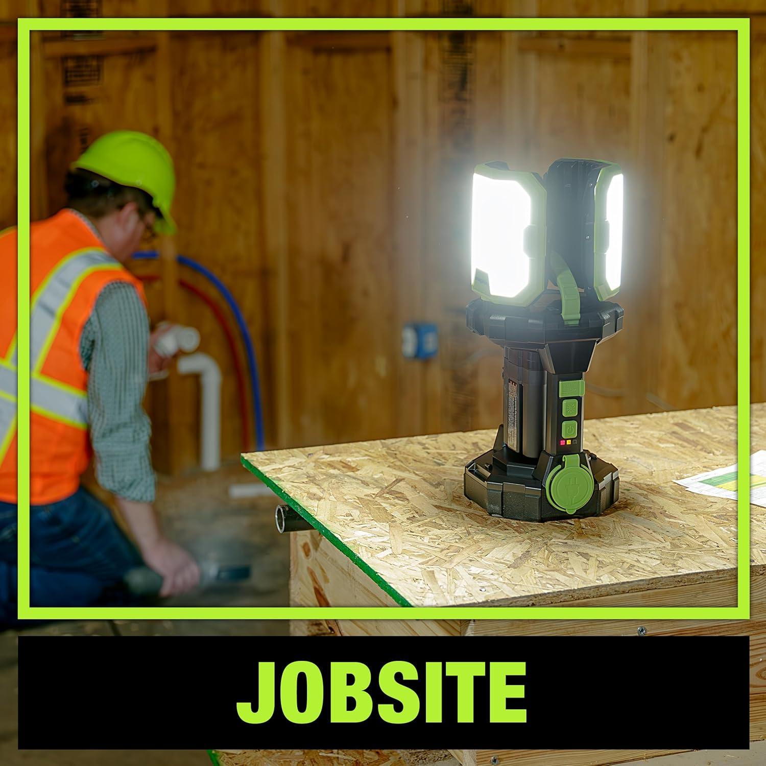 Voyager 5000 Lumen Green and Black LED Jobsite Lantern