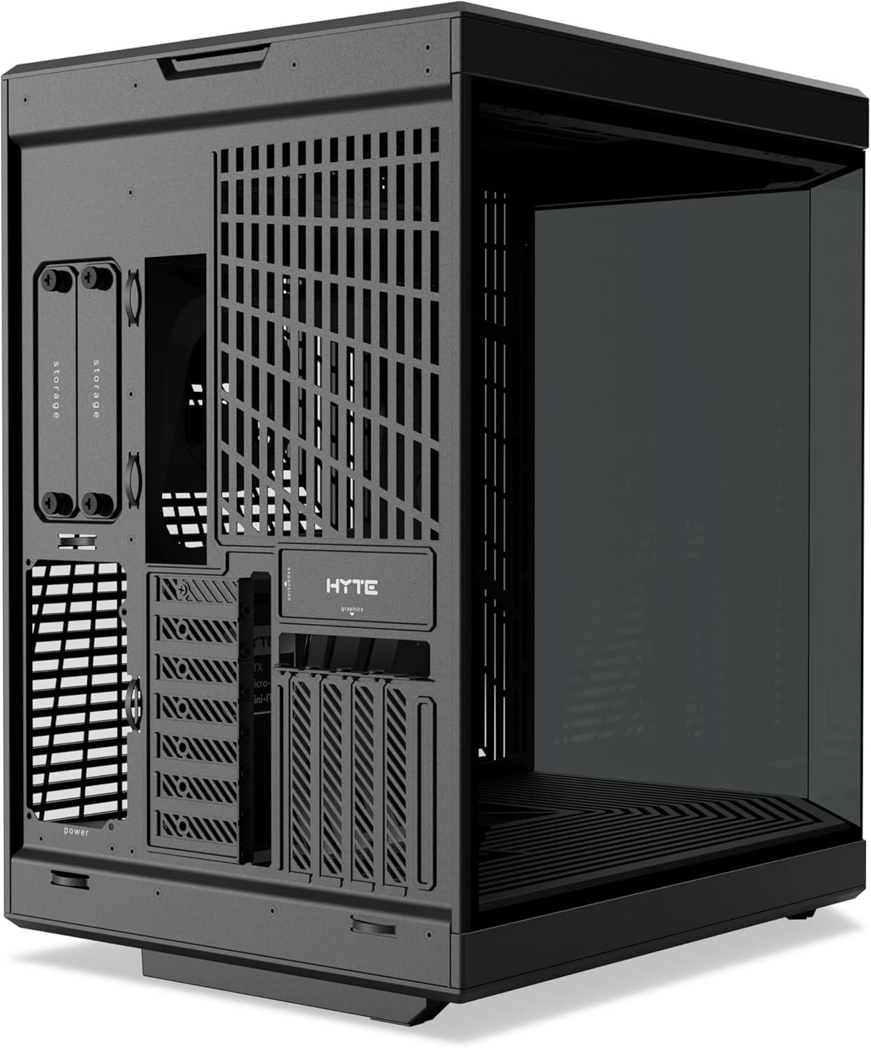 HYTE Y70 CS-HYTE-Y70-B Dual Chamber Mid-Tower ATX Case with PCIe 4.0 Express Riser Cable Included, Black