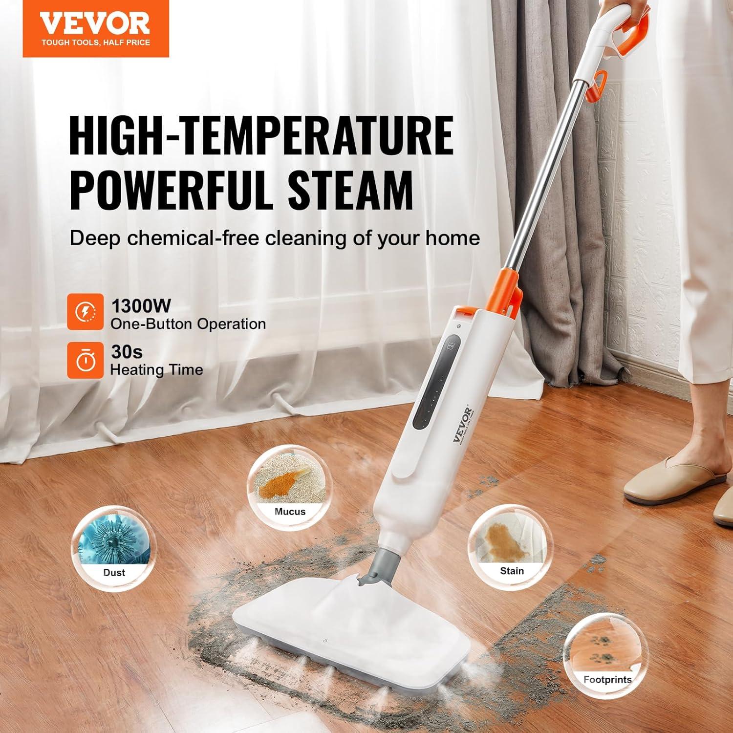 VEVOR Bagless Steam Cleaner & Steam Mop