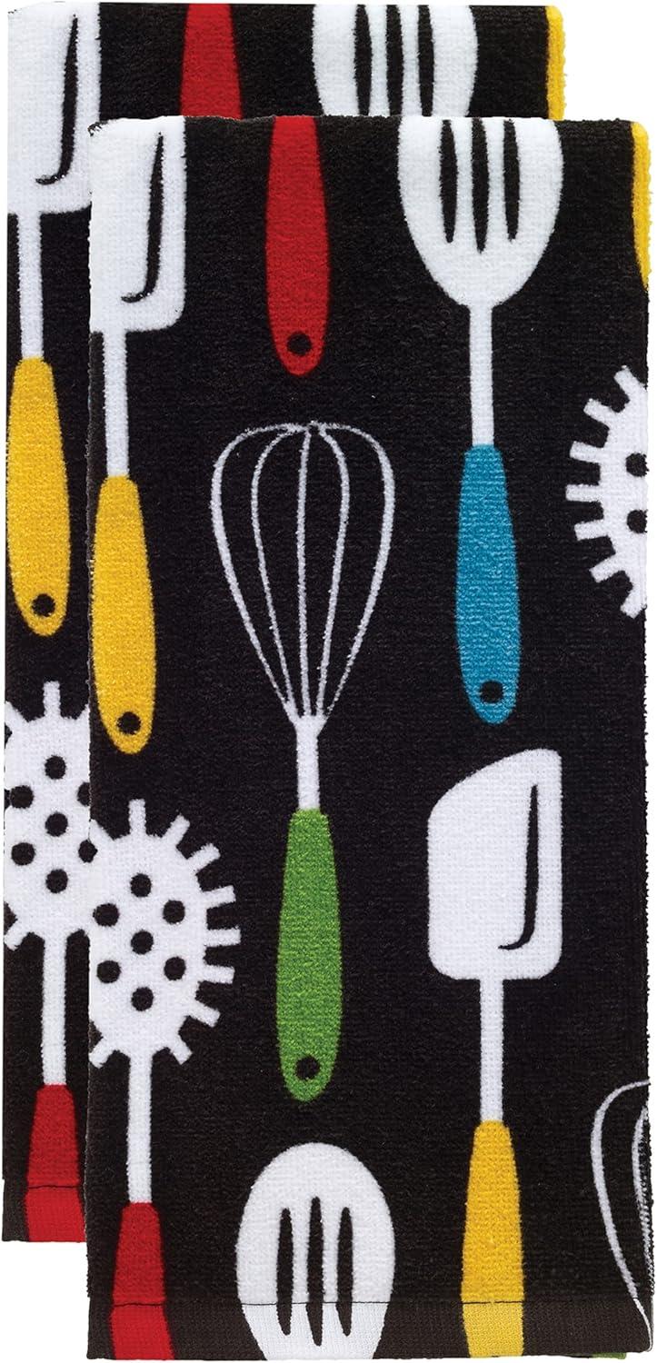 T-fal Print Fiber Reactive Kitchen Towel, Two Pack