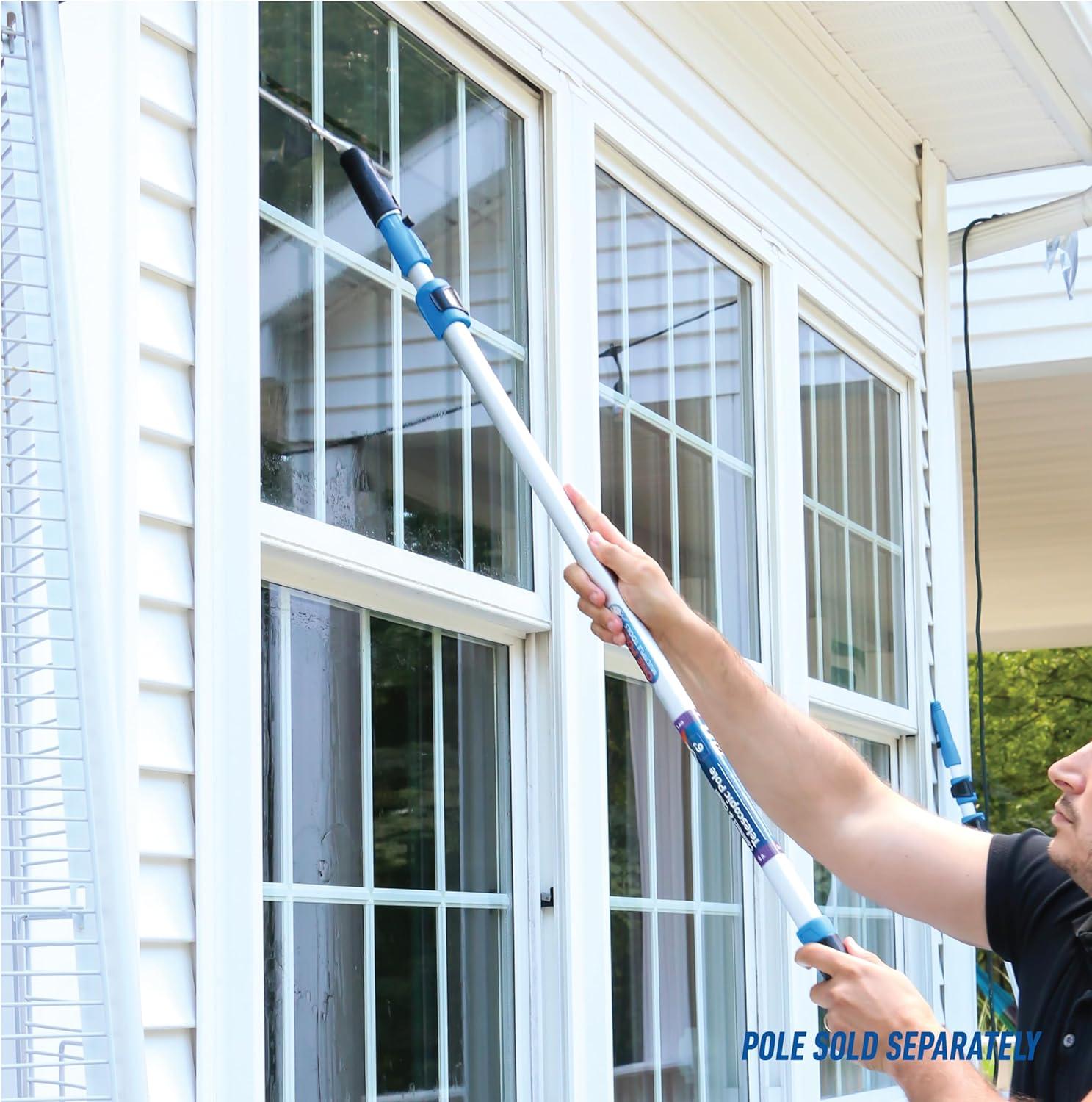 12-inch Stainless Steel and Plastic Window Squeegee with Rubber Blade