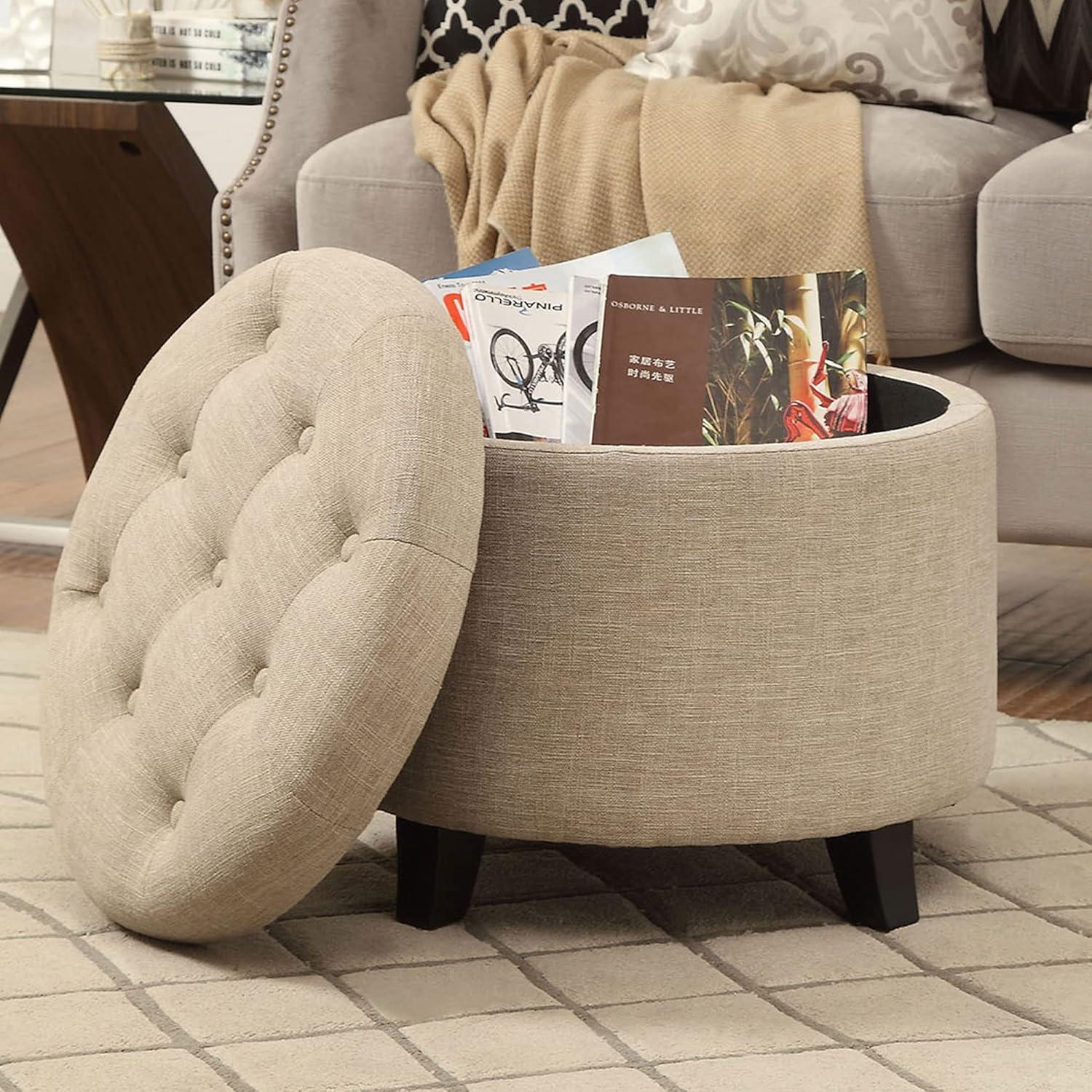 Convenience Concepts Designs4Comfort Round Ottoman