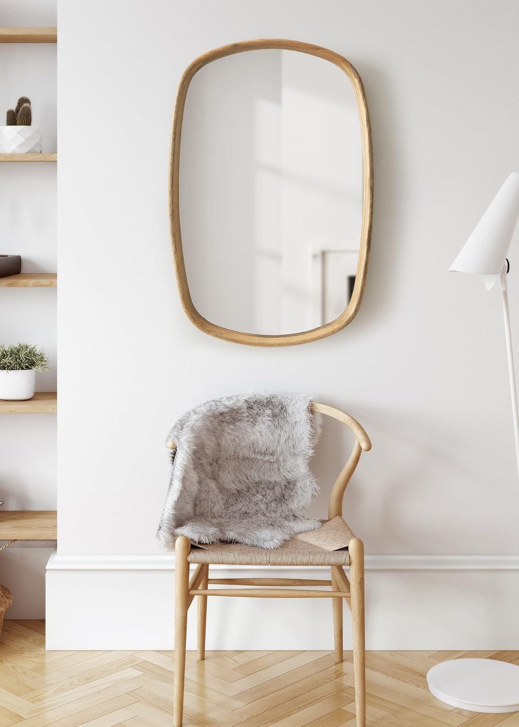 Kate and Laurel Prema Framed Wall Mirror, 20x30, Natural
