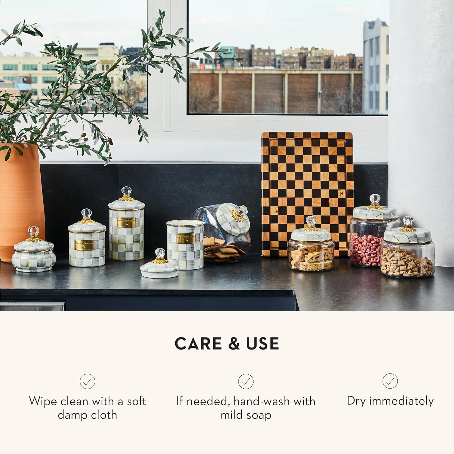 MacKenzie-Childs Sterling Check® Kitchen Canister