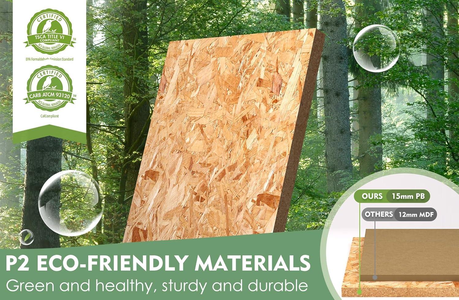 Tucker Murphy Pet™ Litter Box Enclosure for 2 Cats, Cat Litter Box Enclosure Furniture with Double Room