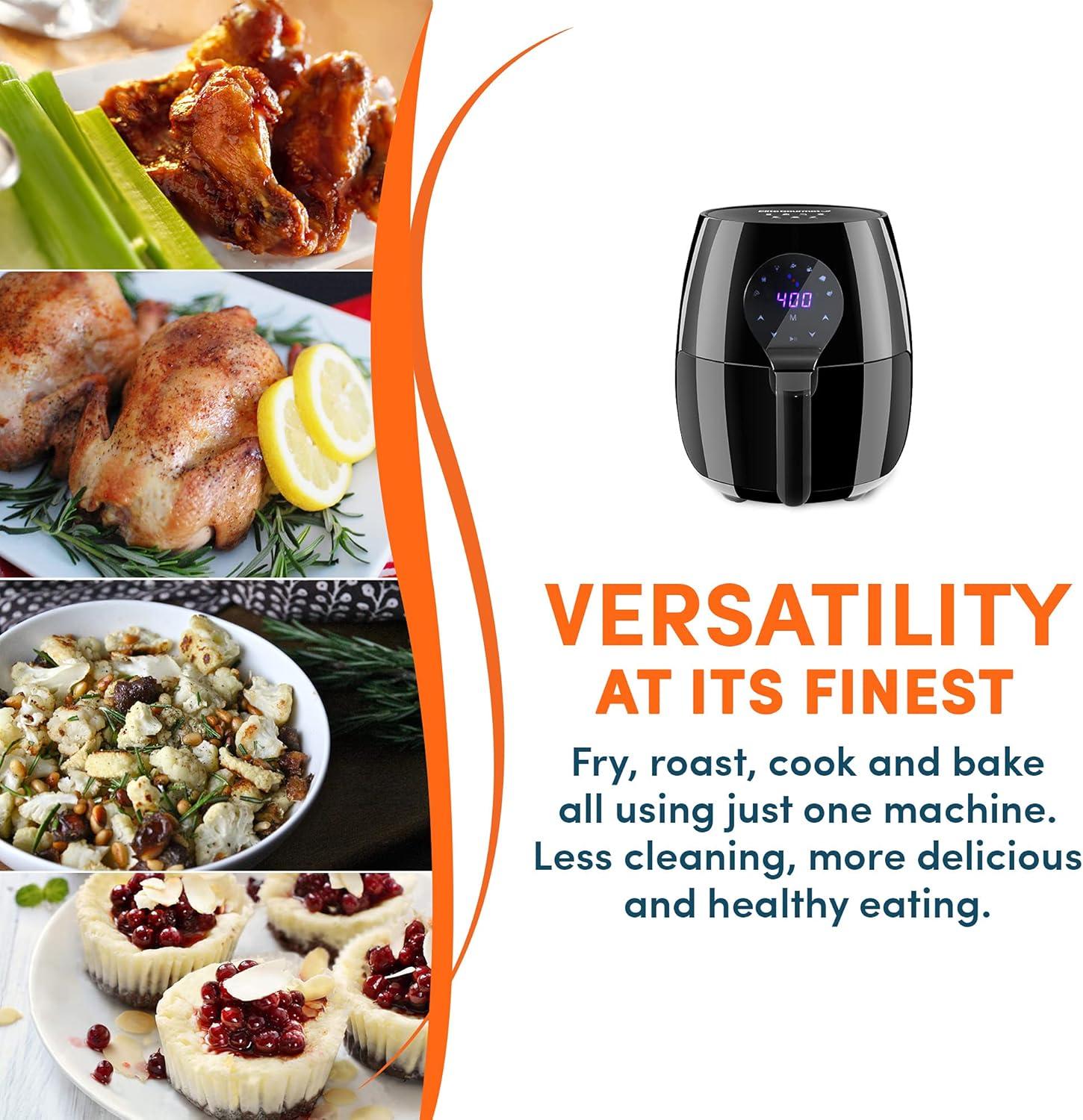 Elite Gourmet 5.3 Qt. Air Fryer (black)