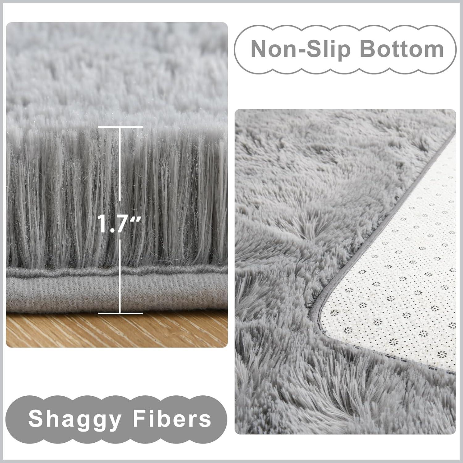 nuLOOM Cloud Shag Accent Rug, 3x5, Gray