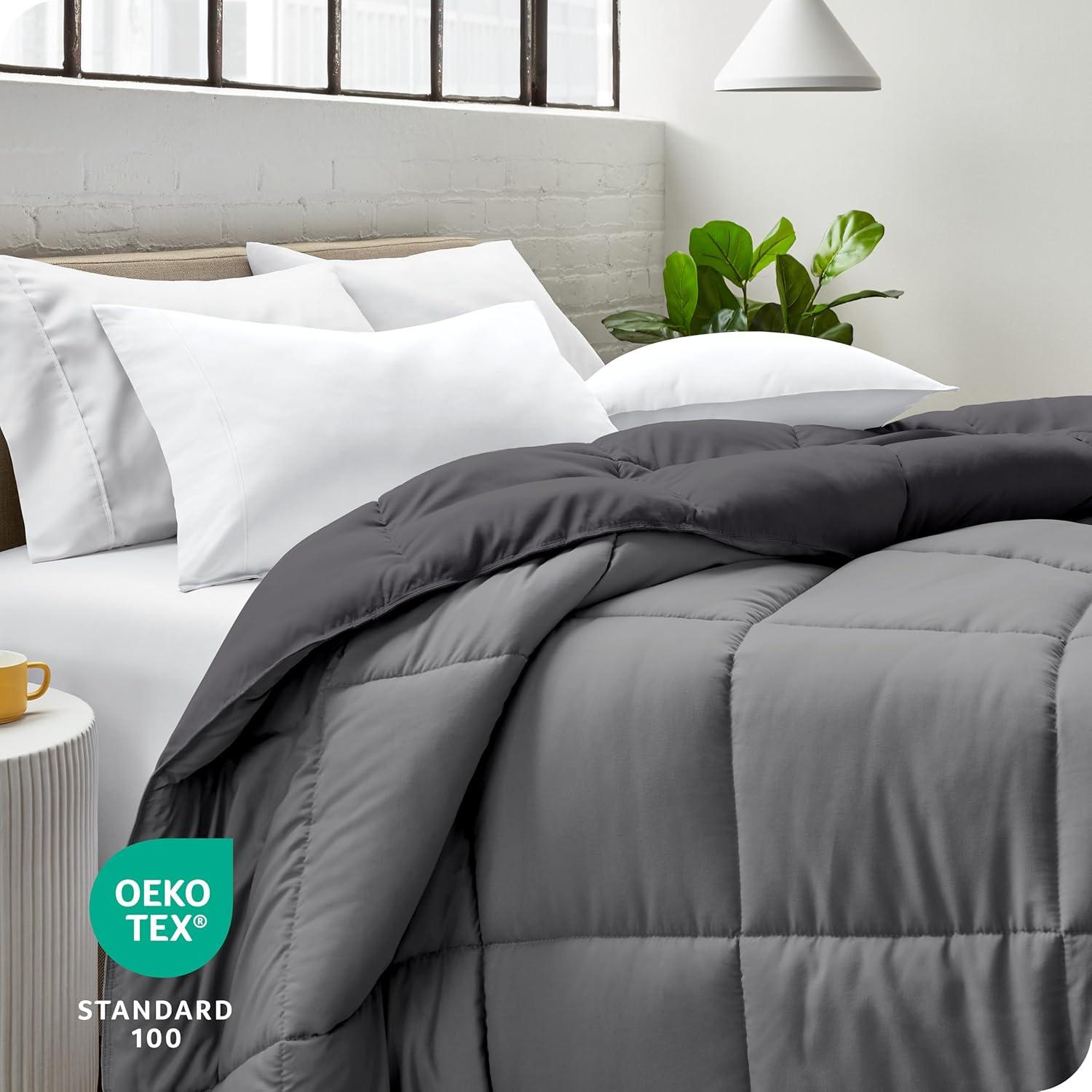 Bare Home Premium Ultra Soft Modern & Contemporary Box Stitch Comforter