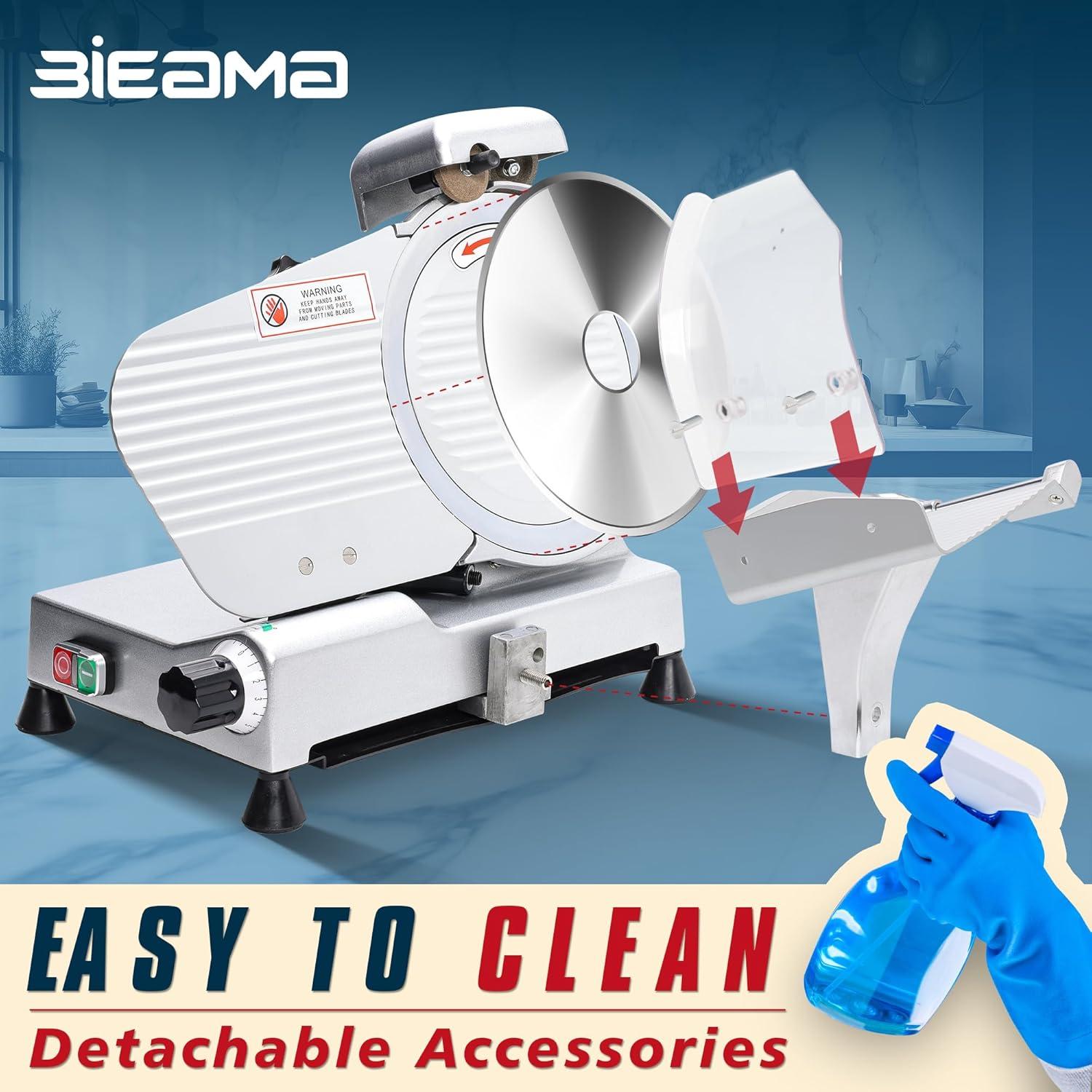Fashionwu Fashionwu  Commercial Electric Meat Slicer 10" Food Cutter 240W Frozen Deli Slicer Machine