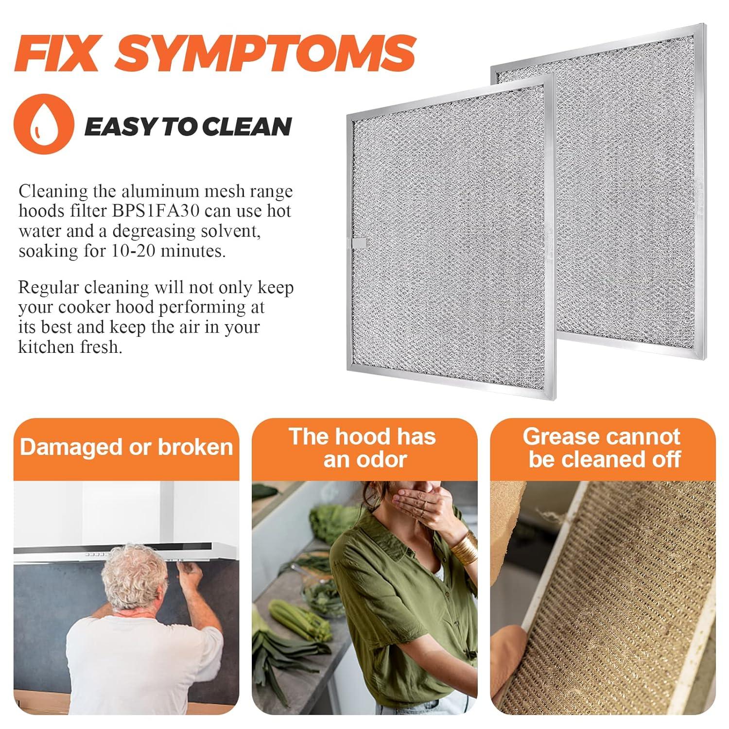 AMI PARTS Broan Range Hood Filter BPS1FA30 Aluminum Grease Filter Compatible with Broan Range Hood-11-3/4" X 14-1/4" X 3/8"(3pcs)