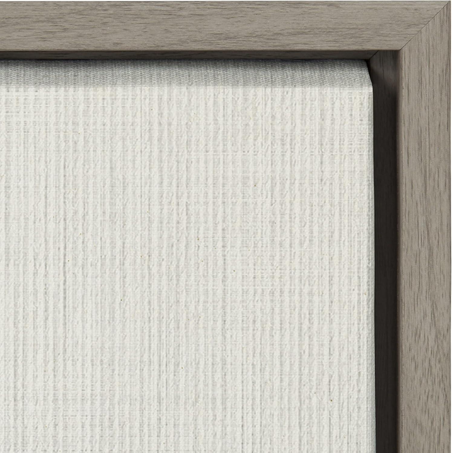 18" x 40" Sylvie Eucalyptus Botanical II by The Creative Bunch Studio Framed Wall Canvas Gray - Kate & Laurel All Things Decor