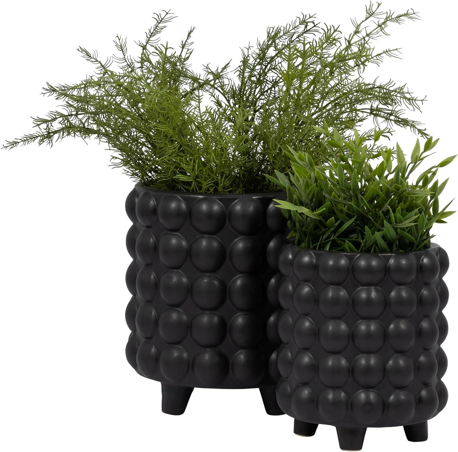 Joss & Main Ceramic Footed Planter Set of 2 Indoor and Outdoor & Reviews | Joss & Main