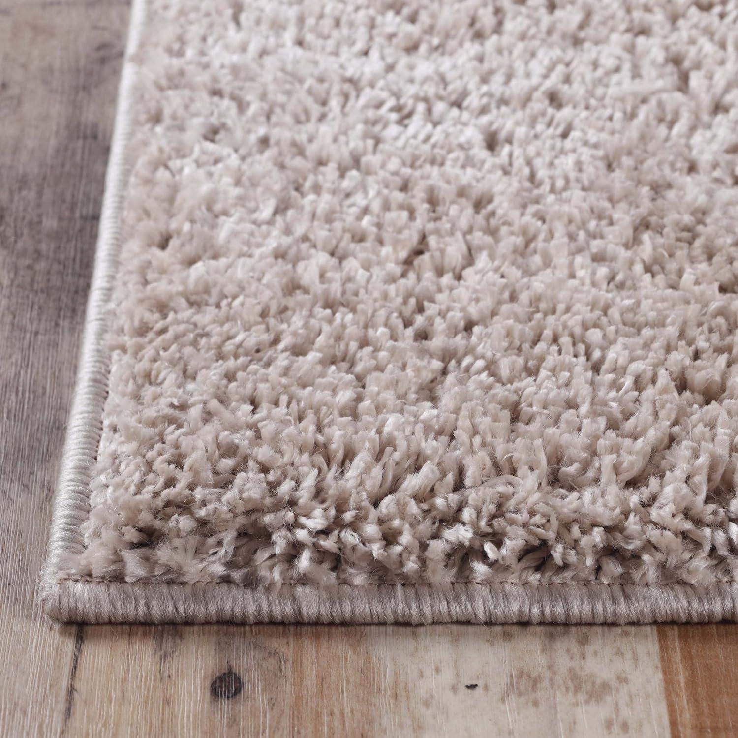 Superior Indoor Large Shag Area Rug with Cotton Backing, Ultra Plush and Soft, Fuzzy Rugs for Living Room, Bedroom, Office, Playroom, Kids, Home Floor Decor, Berlin Collection, 4' X 6', Beige