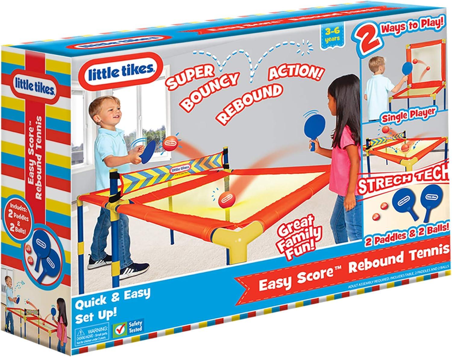 Little Tikes Easy Score Rebound Tennis Ping Pong Game W/ 2 Paddles & 2 Balls