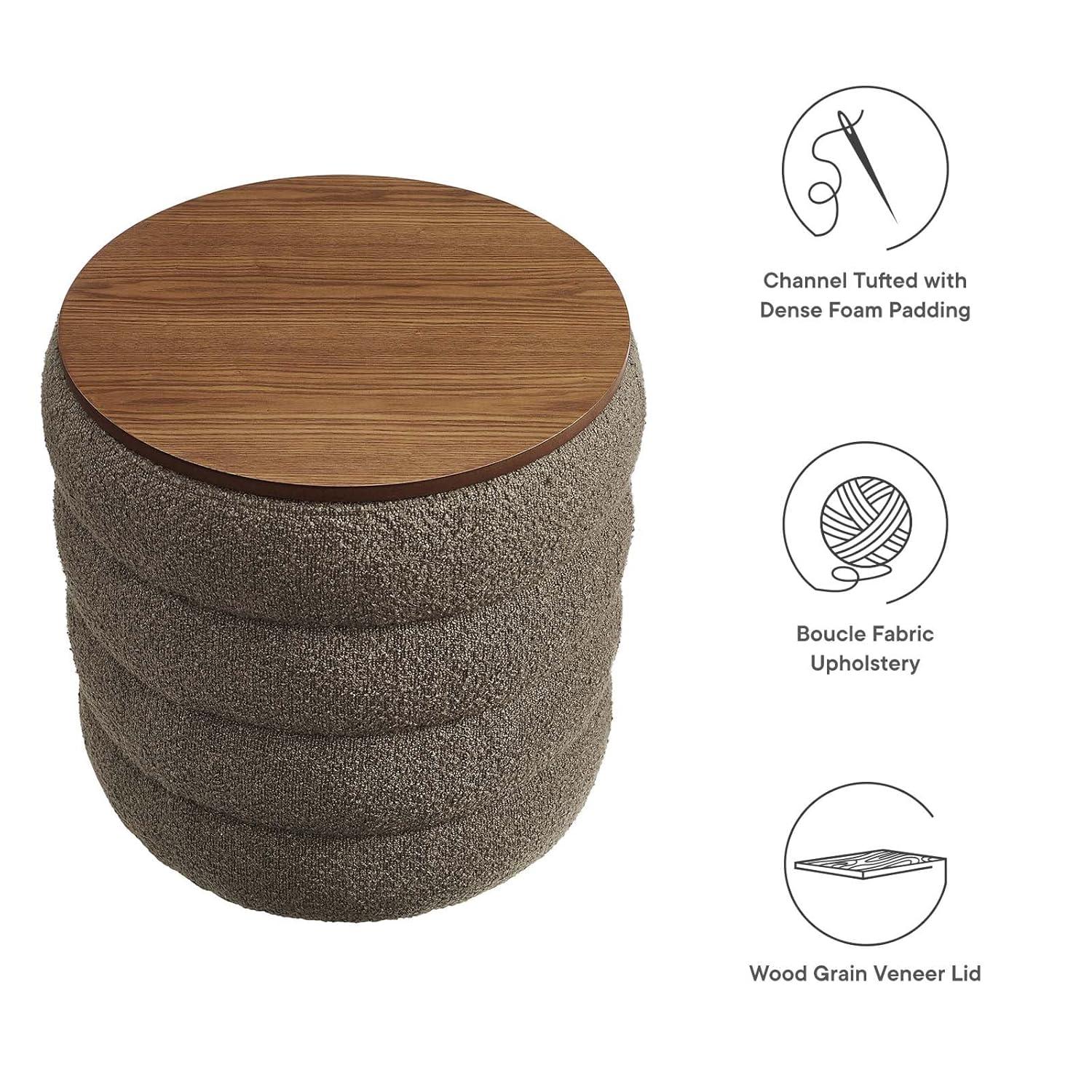 Modway Modway Mezzo 17.3" Wide Round Storage Ottoman