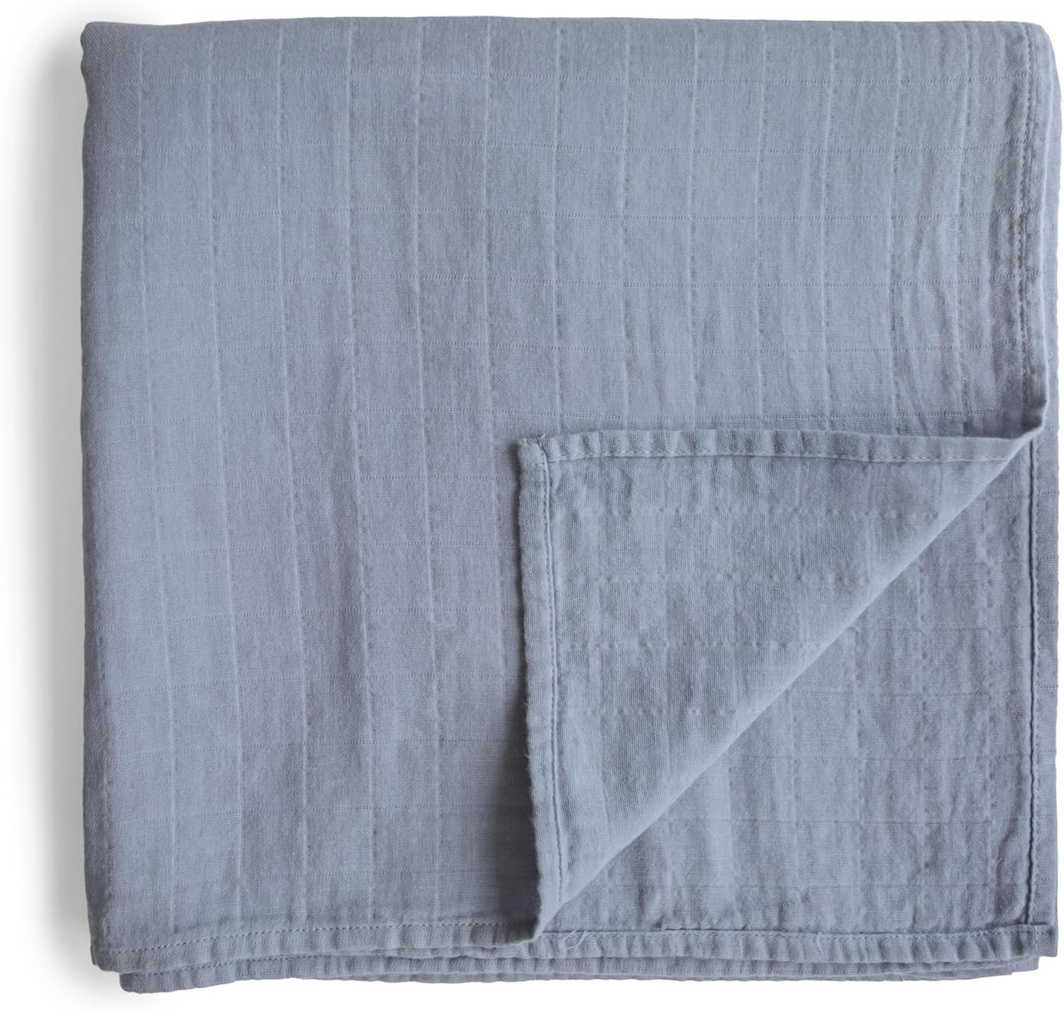 Mushie Muslin Swaddle Blanket Organic Cotton - Tradewinds