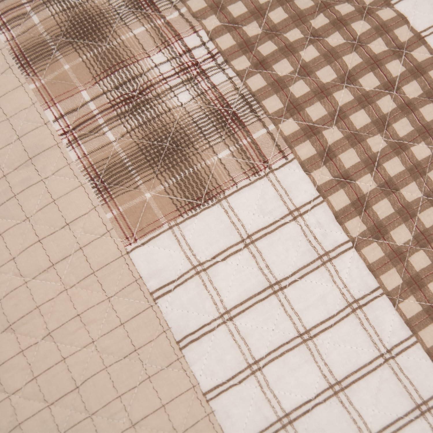 Donna Sharp Highland Plaid 3PC Cotton King Quilt Set