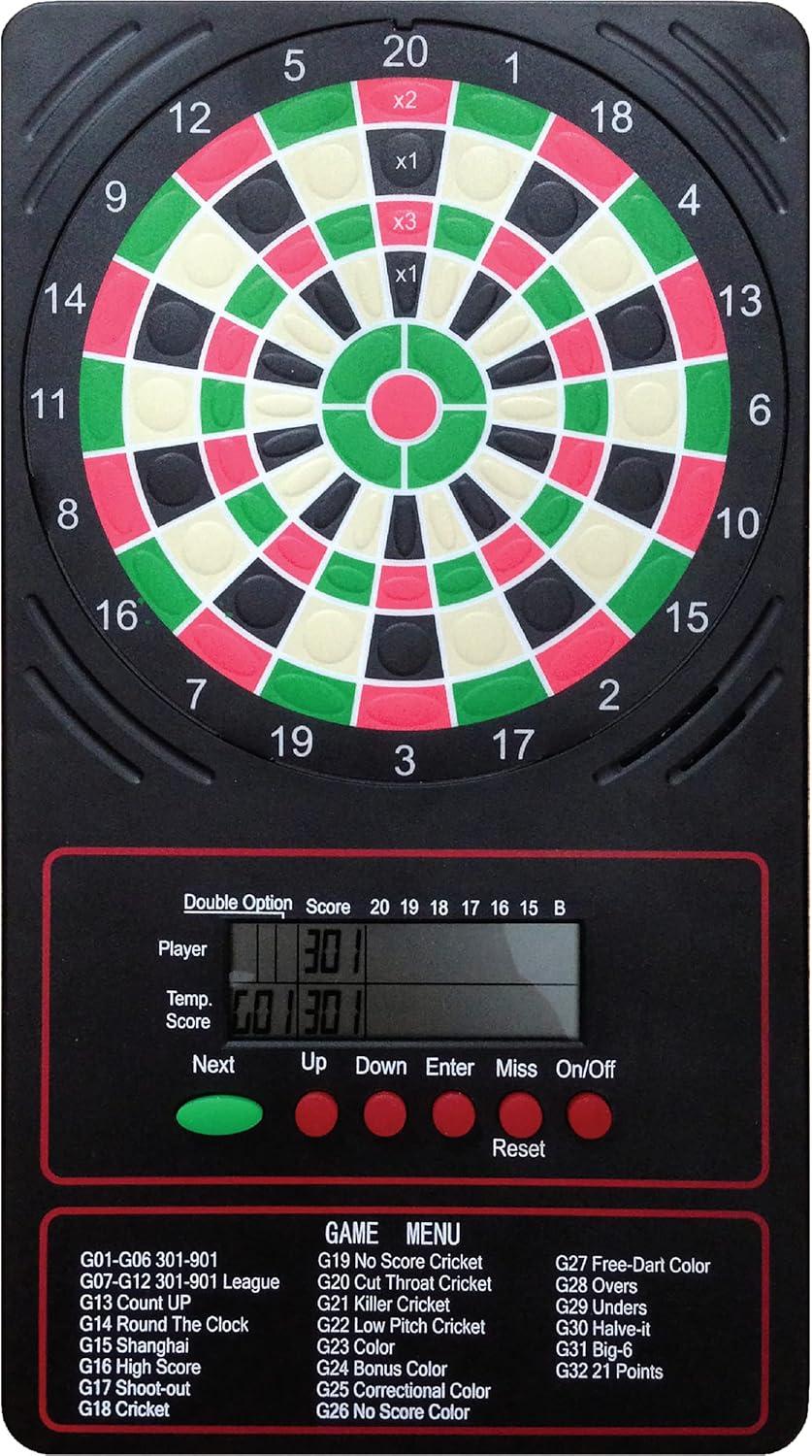 Black LCD Electronic Touch Pad Dart Scorer for 8 Players